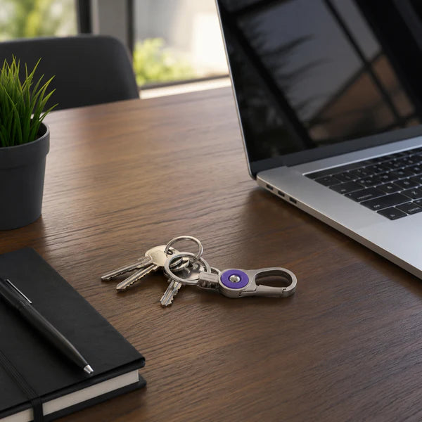 Metal Keychain Holder with Carabiner Clip - 1 Pc Car and Bike Key Organizer - Great Price - Image 4