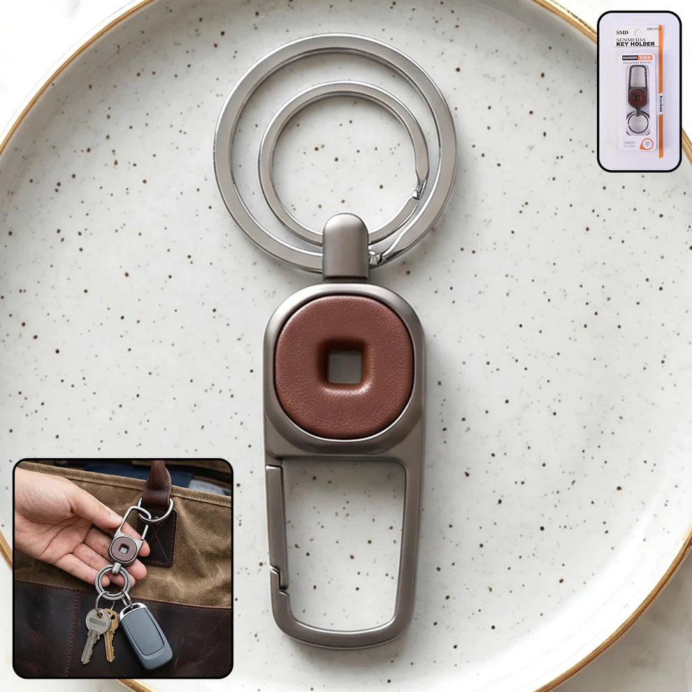 Premium Metal Key Holder With Secure And Stylish Keychain (1 Pc)