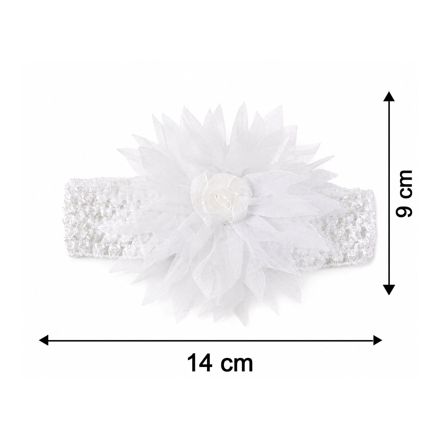 Cute Floral Baby Headband - Soft Elastic Stretchable Hair Accessory (1 Pc) - Happy Price - Image 5