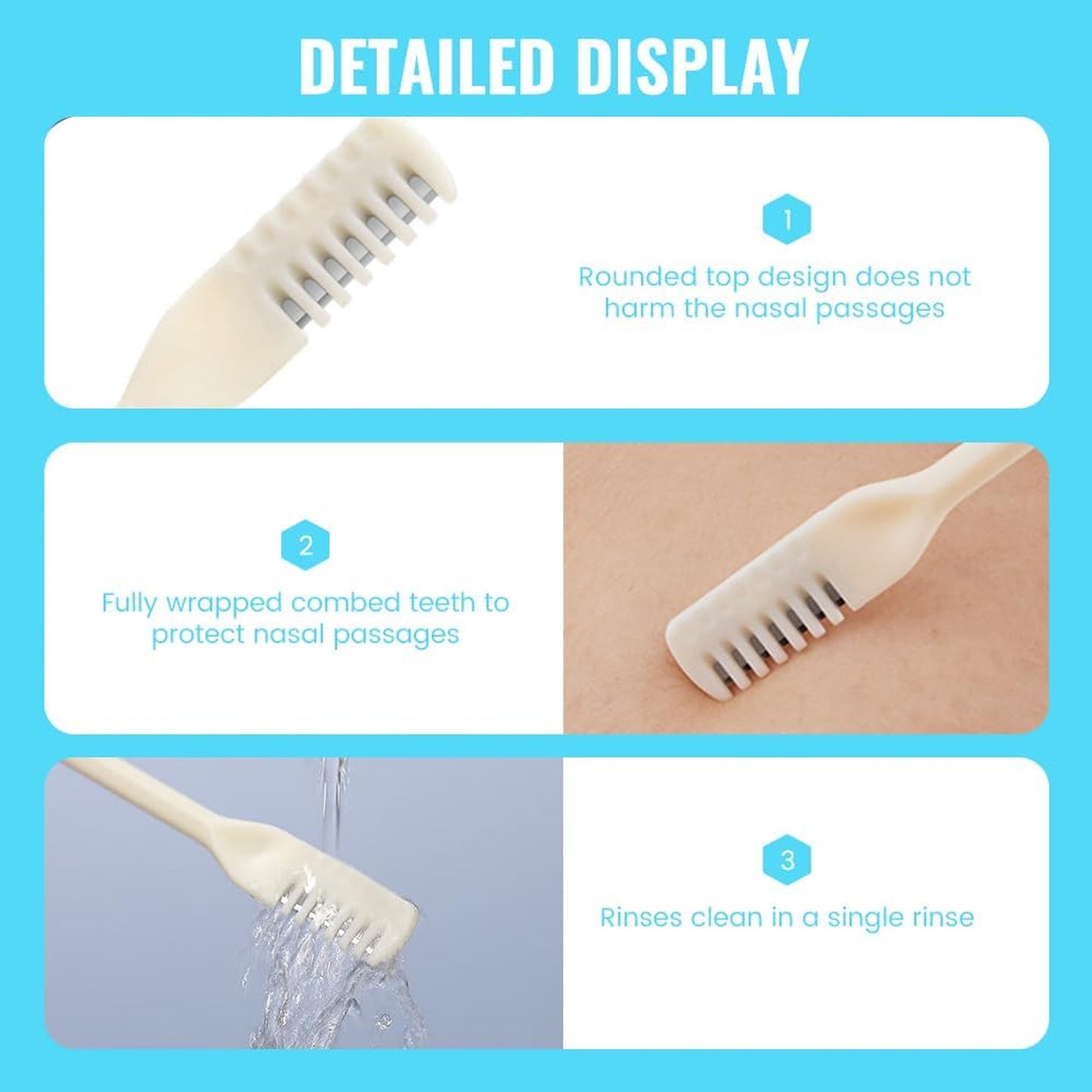 Nose Hair Removal Trimmer Nose Hair Remover Razor Kit Blade (3 Pcs Set) - Happy Price - Image 5