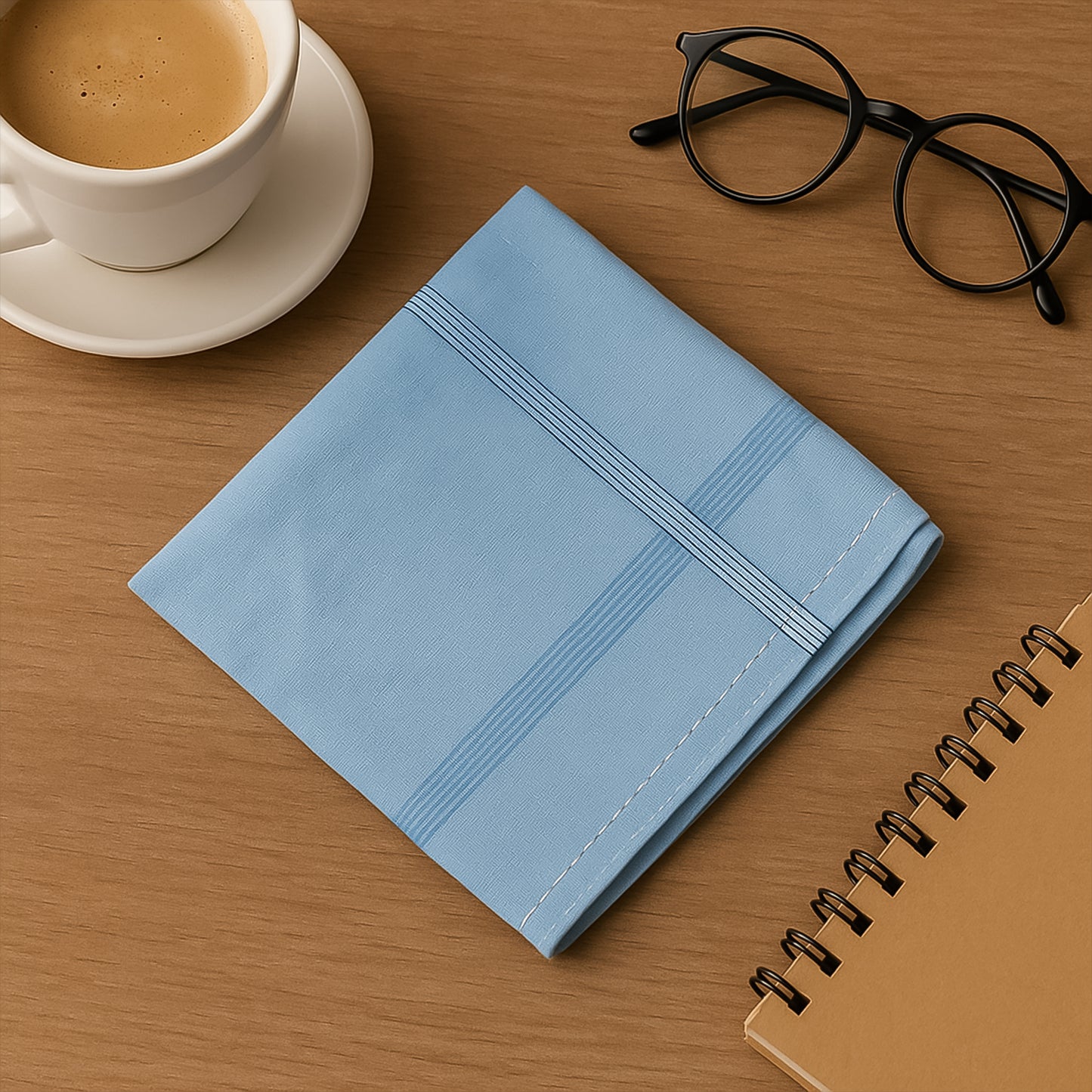 Premium Quality Soft Cotton Mens Handkerchief (40x40 Cm 1 Pc) - Happy Price - Image 4