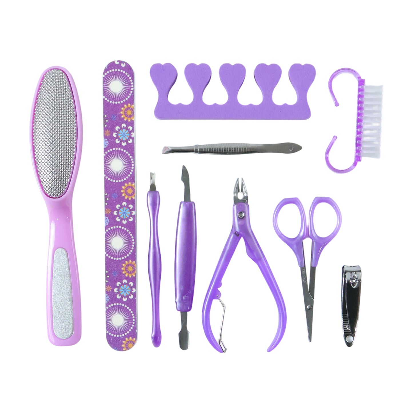 10 Pc Personal Grooming Manicure Pedicure Nail Care Tool Set - Happy Price - Image 4