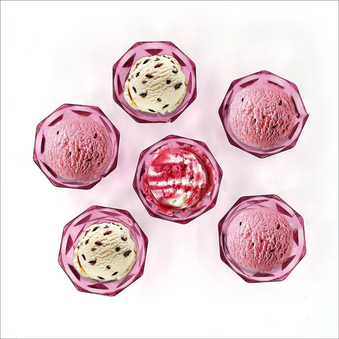 6pc Diamond Shape Ice Cream Bowl Set - Happy Price - Image 3