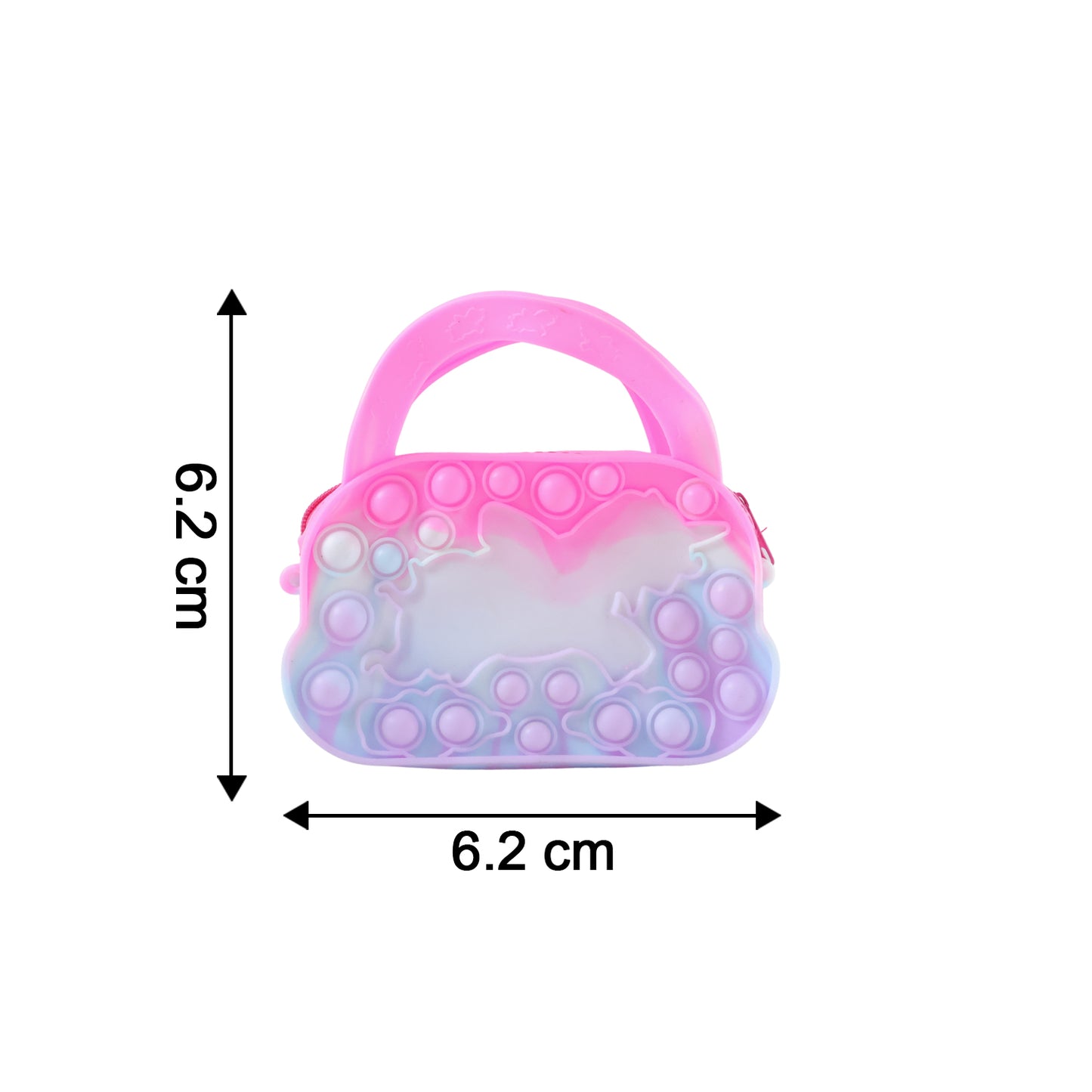 Silicone Pop It Coin Pouch with Zipper and Handle - 1 Pc - Happy Price - Image 5