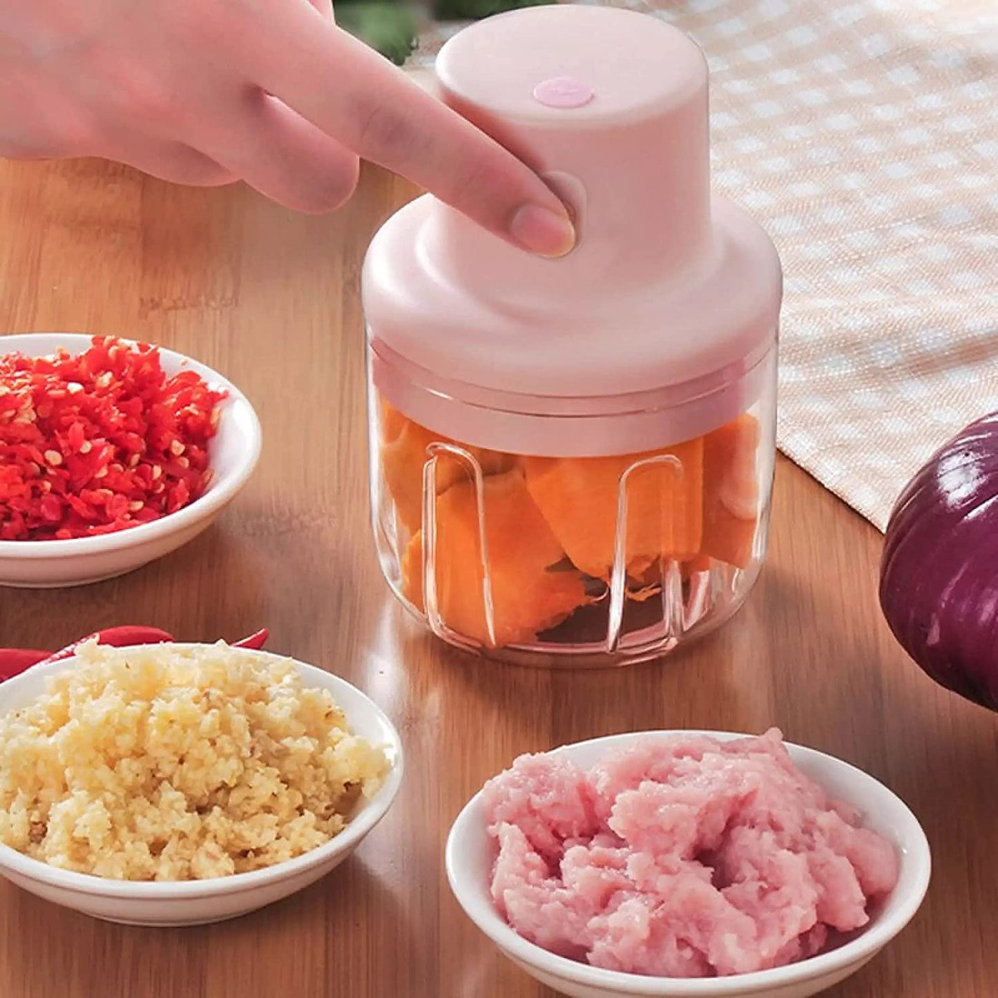 Electric Mini Garlic Chopper (250ml) - Happy Price - Image 2