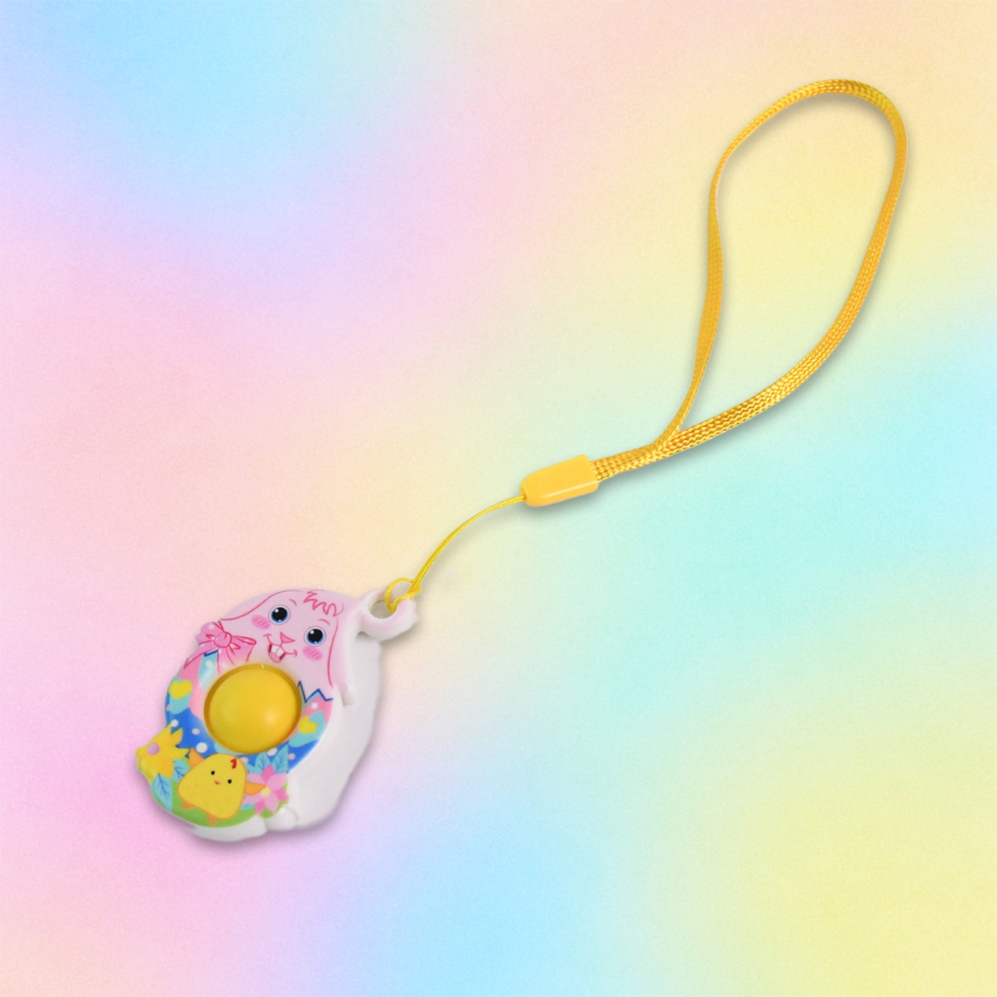 Mini Cartoon Chick-shaped Push Pop Fidget Toy With Hanging Strap (1 Pc) - Happy Price - Image 3