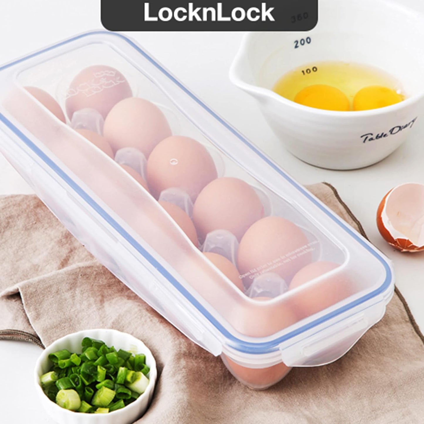 12 Egg Refrigerator Tray with Lock Lid - Stackable Egg Holder for Fridge - Happy Price - Image 6