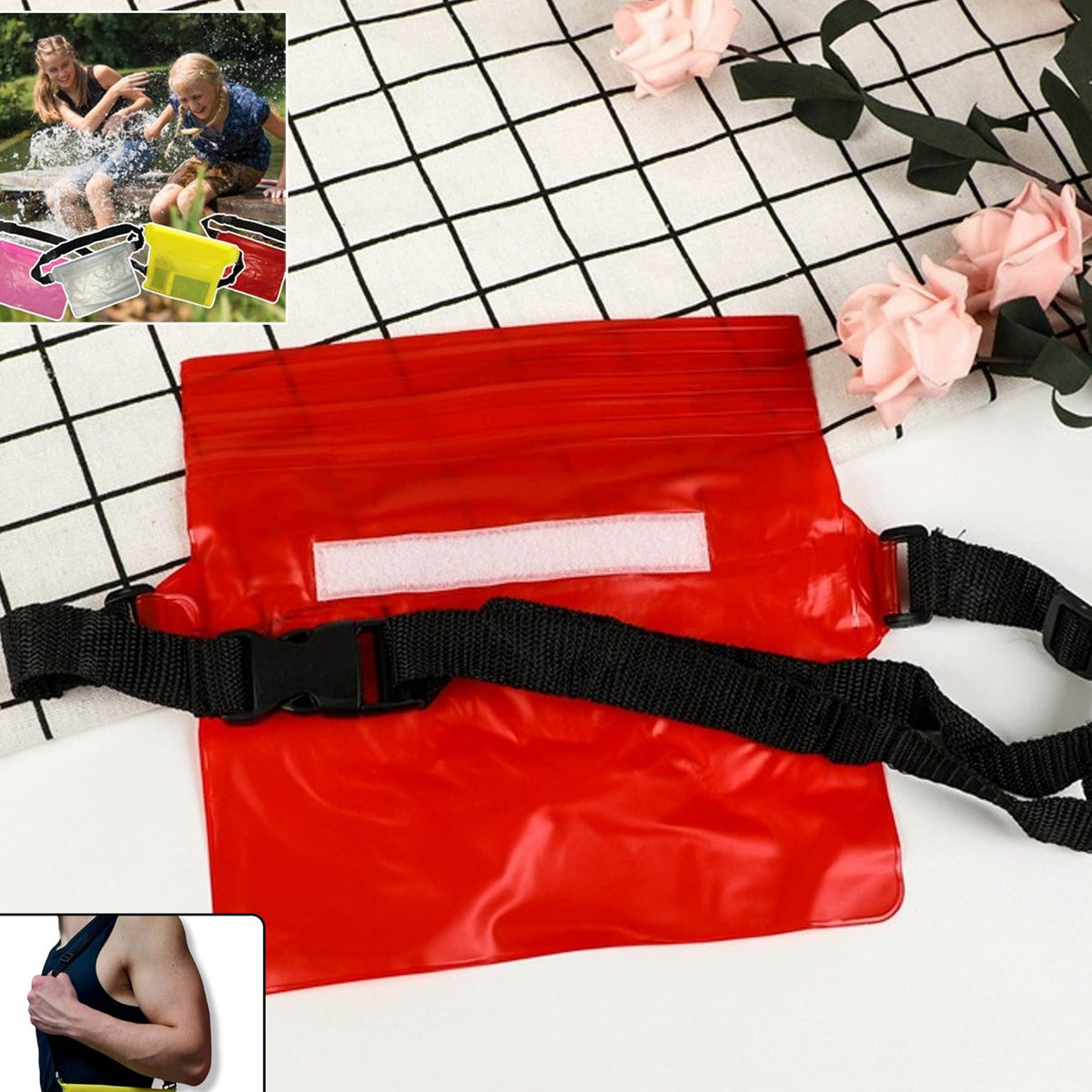 Waterproof Waist Pouch Bag with Adjustable Strap (1 Pc) - Happy Price - Image 1