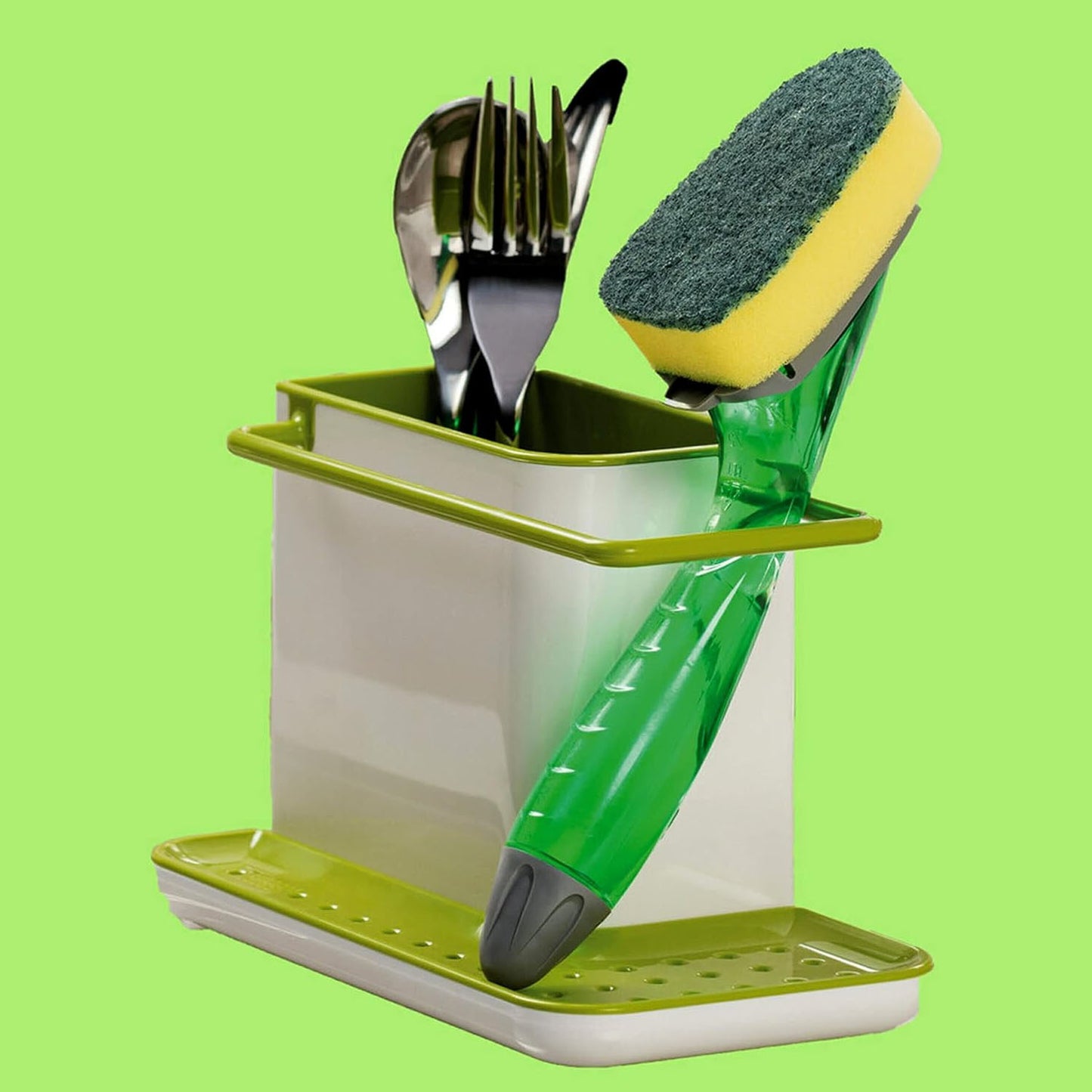 Soap Dispensing Dish Brush with Long Handle - 1 Pc - Happy Price - Image 2