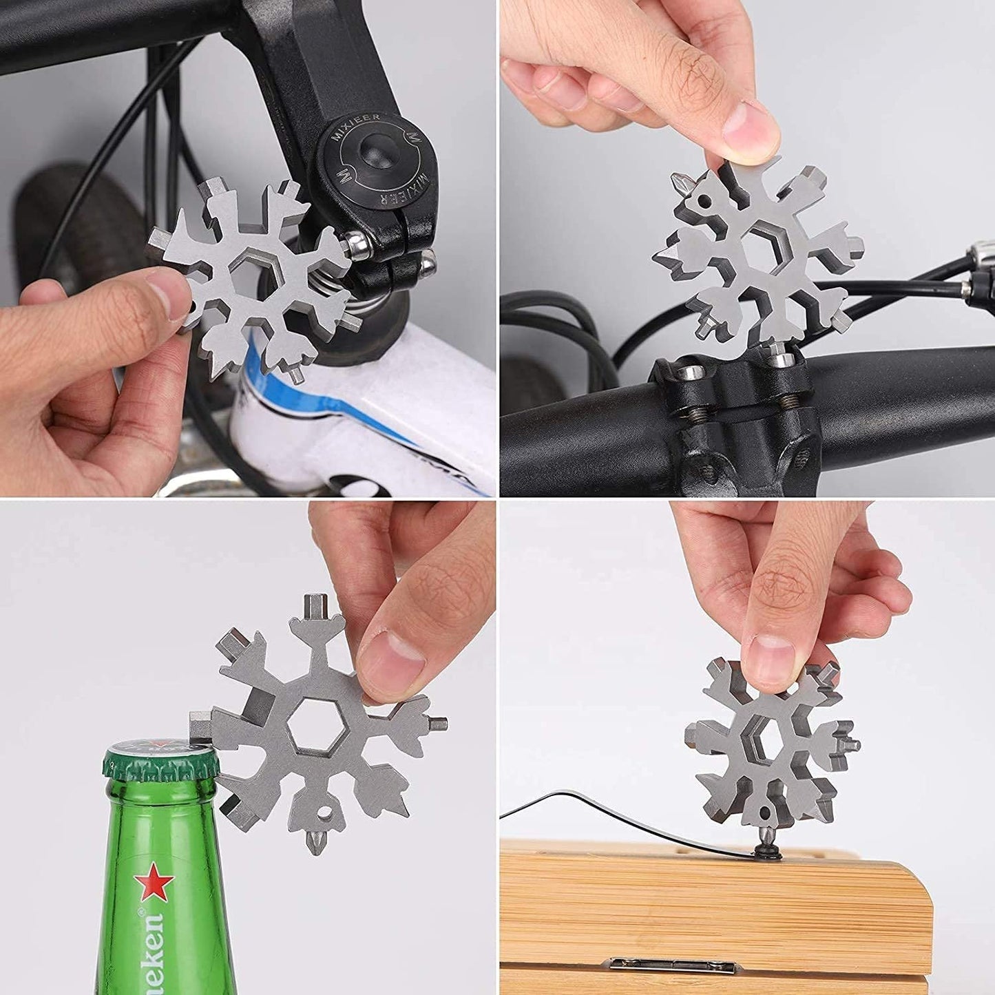 Snowflake Multi-tool Stainless Steel Snowflake Bottle Opener - Happy Price - Image 6