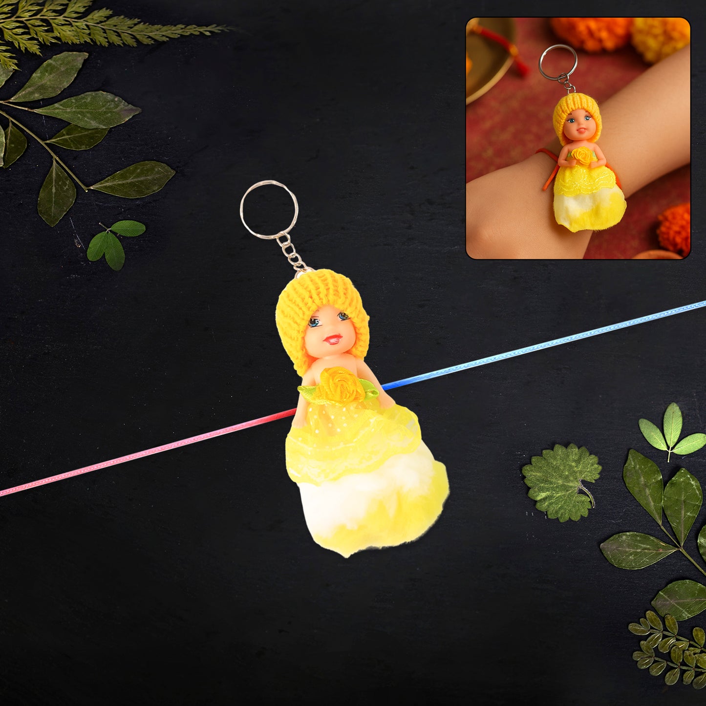 2-in-1 Kids Doll Rakhi Cum Keychain Stylish Soft Toy Rakhi For Raksha Bandhan Daily Use As Bag Or Key Ring - Happy Price - Image 1