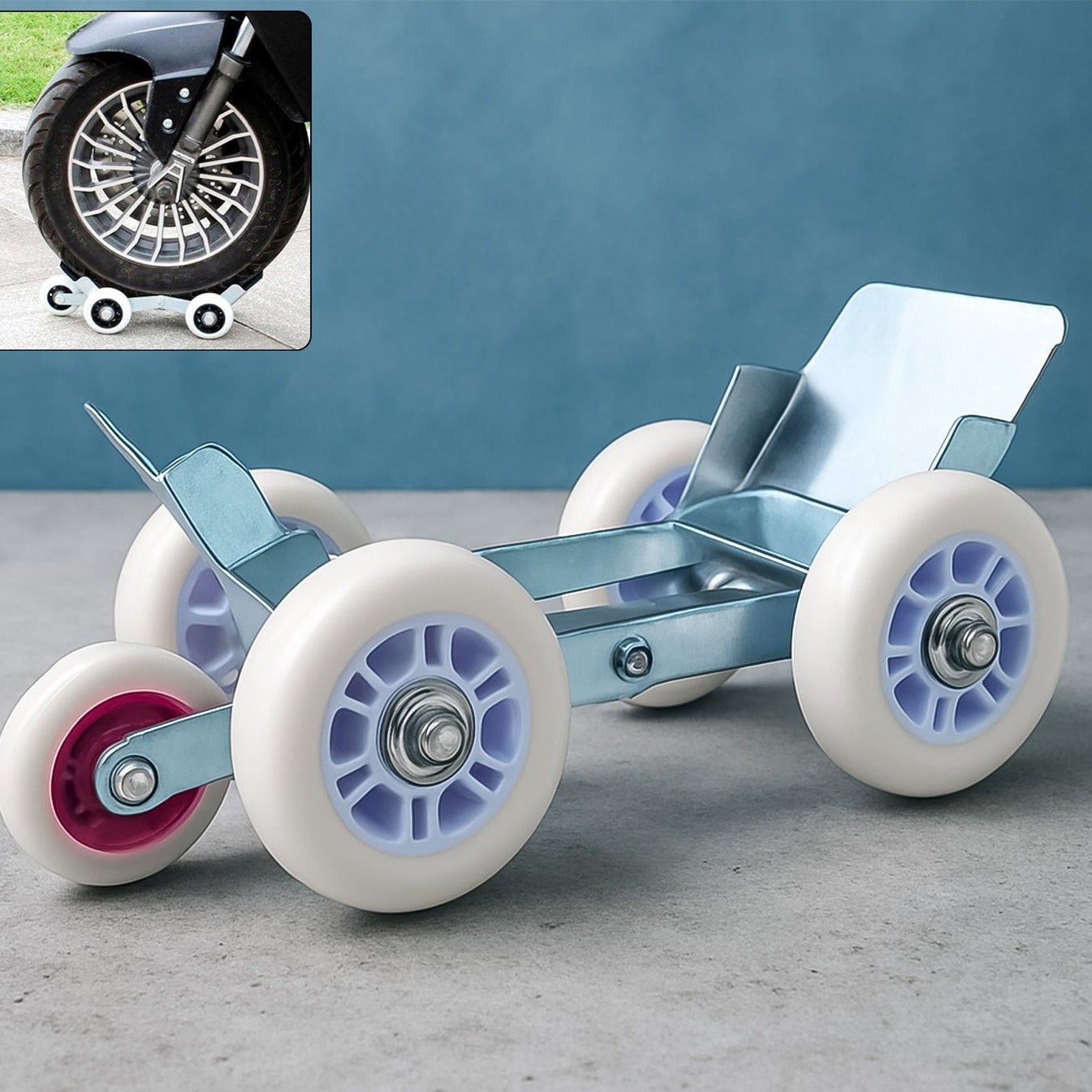 5-Wheel Motorcycle Trolley for Easy Movement & Breakdown Assistance (1 Pc) - Happy Price - Image 1