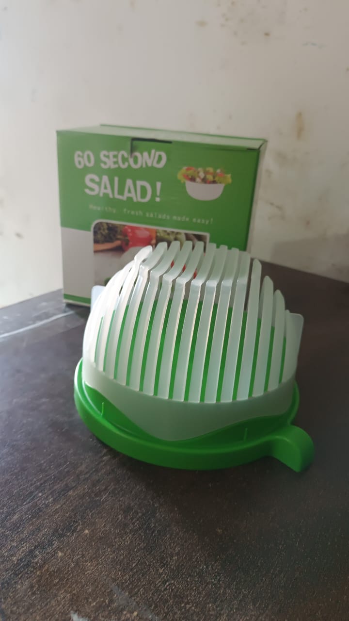 Plastic 60 Seconds Salad Cutter Salad Maker Salad Bow (1 Pc) - Happy Price - Image 7