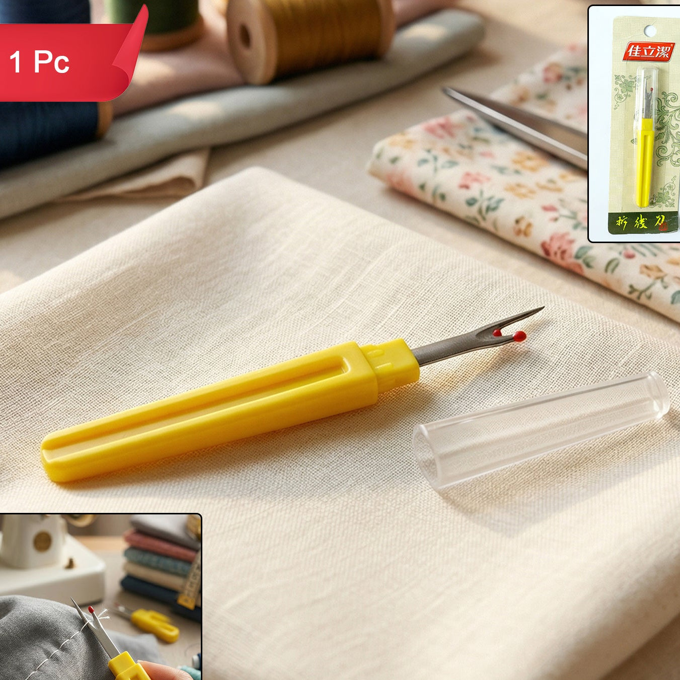 Precision Sewing Thread Remover Seam Ripper Tool (1 Pc)