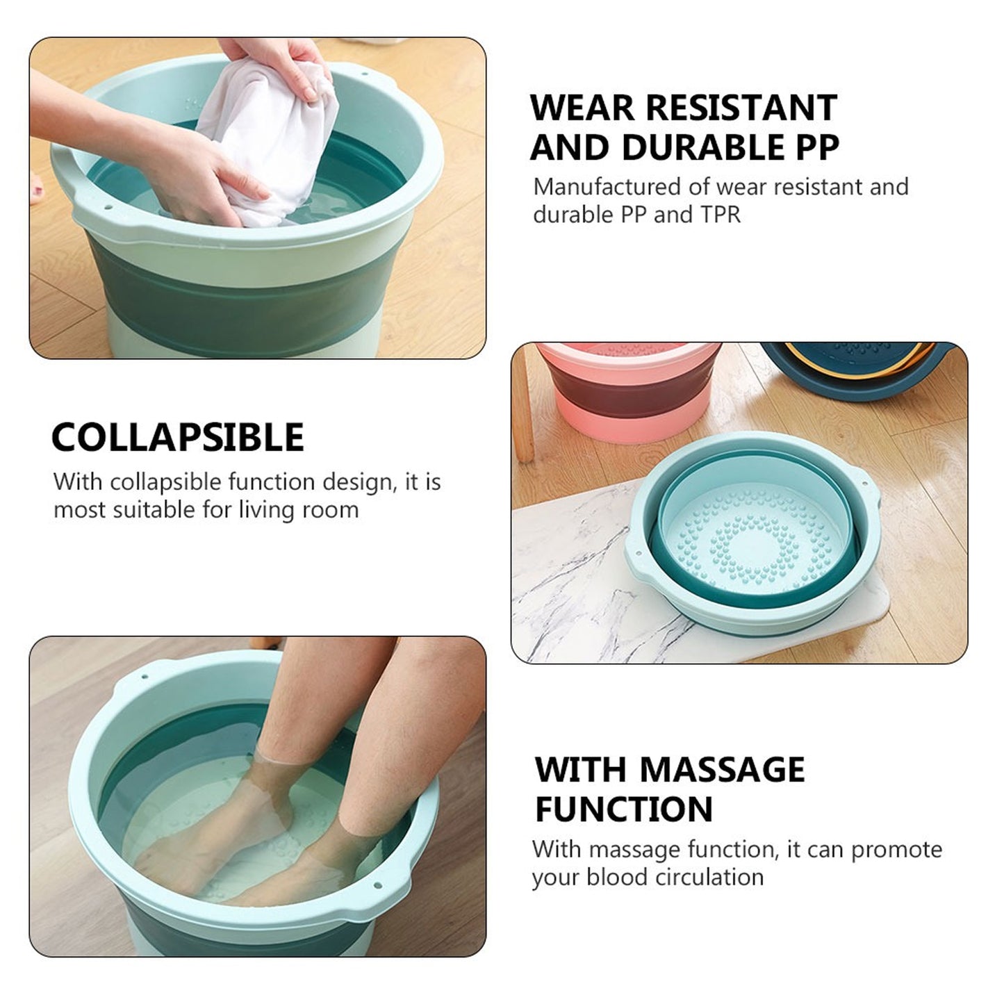 Collapsible Water Bucket with Handle - 450 ML Capacity - Happy Price - Image 5