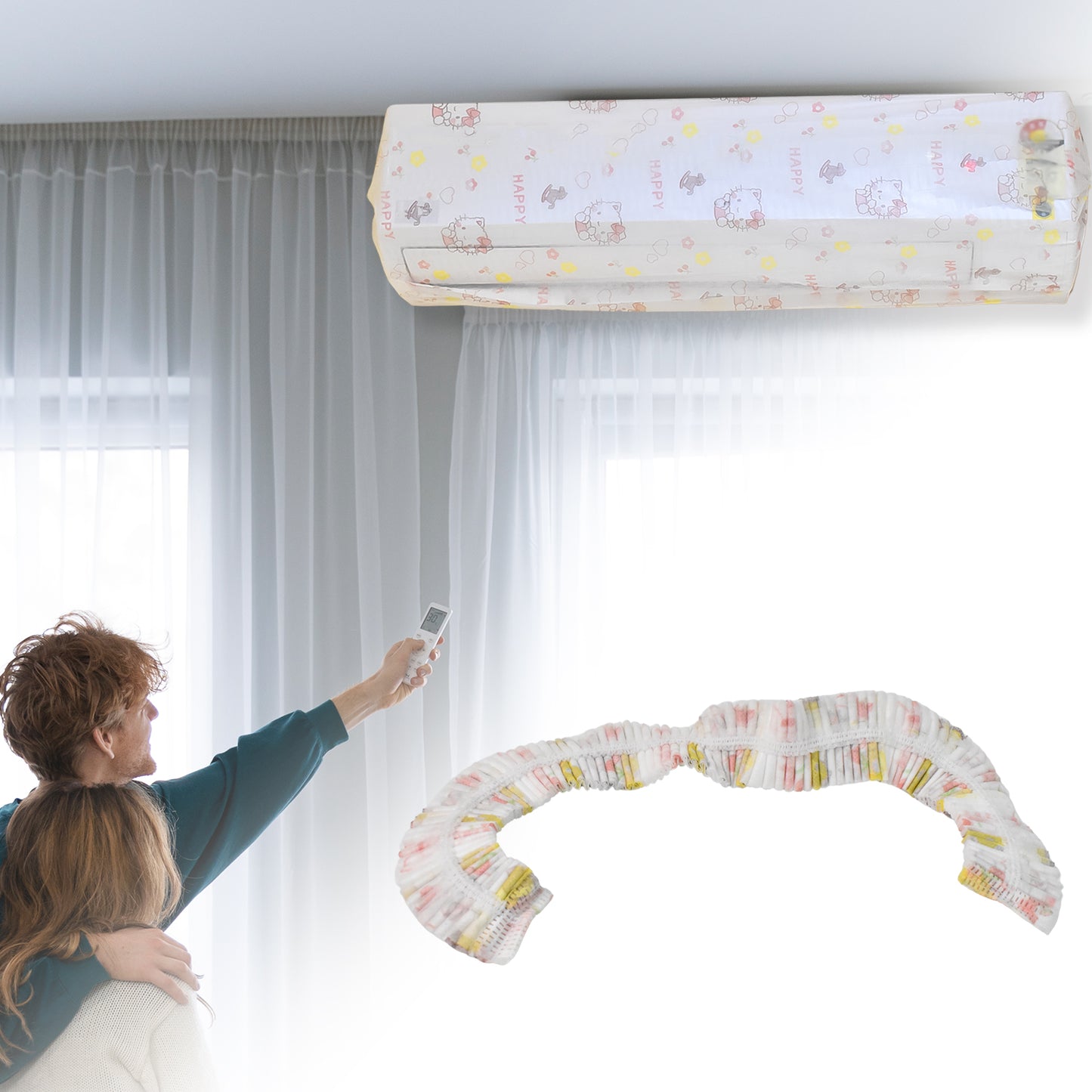 Air Conditioning Dust Cover - Folding Ac Cover For Protection (1 Pc) - Happy Price - Image 3