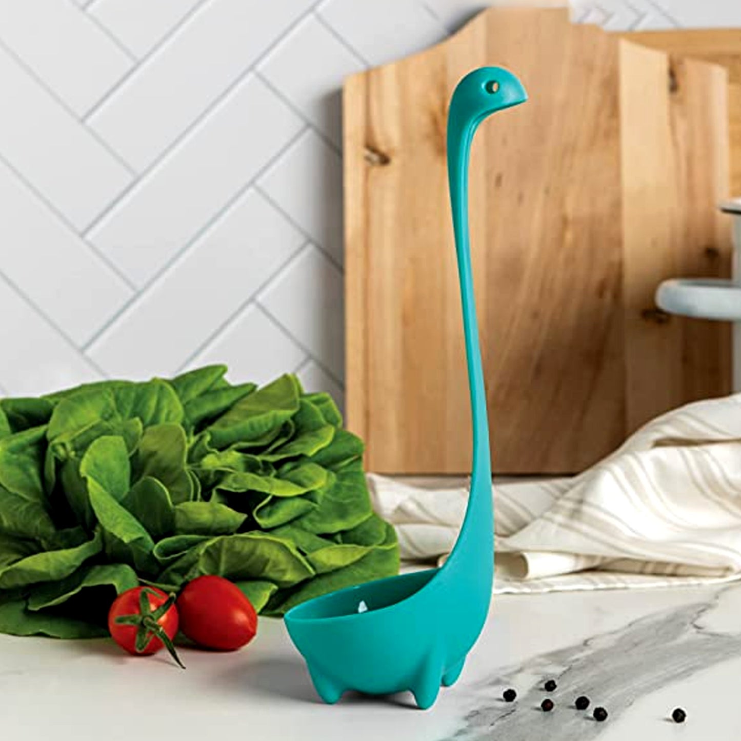 Soup Spoon Creative Long Handle Standing Loch Ness Monster Colander Spoon Dinnerware Cooking Tools Kitchen Accessories - Happy Price - Image 3