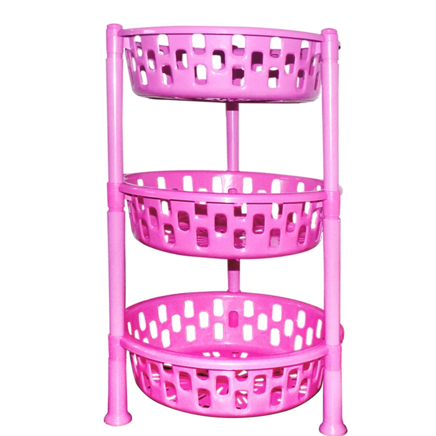 Round Multipurpose Plastic Storage Rack Organiser - Happy Price - Image 1