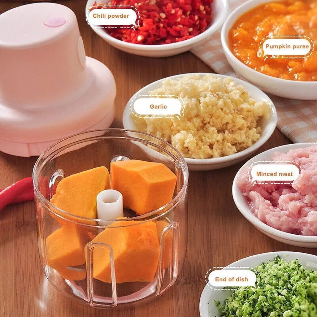 Electric Fruit Vegetable Onion Garlic Cutter Food Speedy Chopper - Happy Price - Image 3