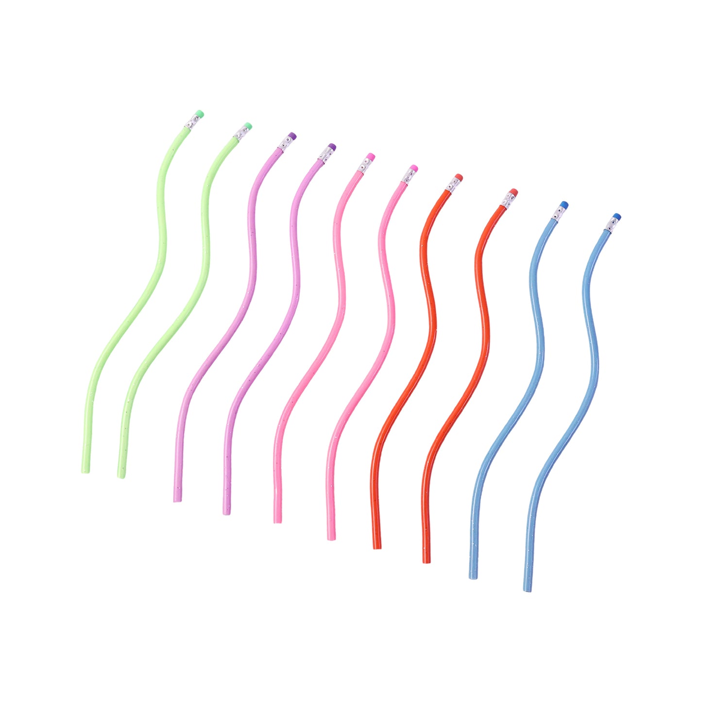 10 Pc Flexible Bendy Pencils with Eraser Tops - Happy Price - Image 4