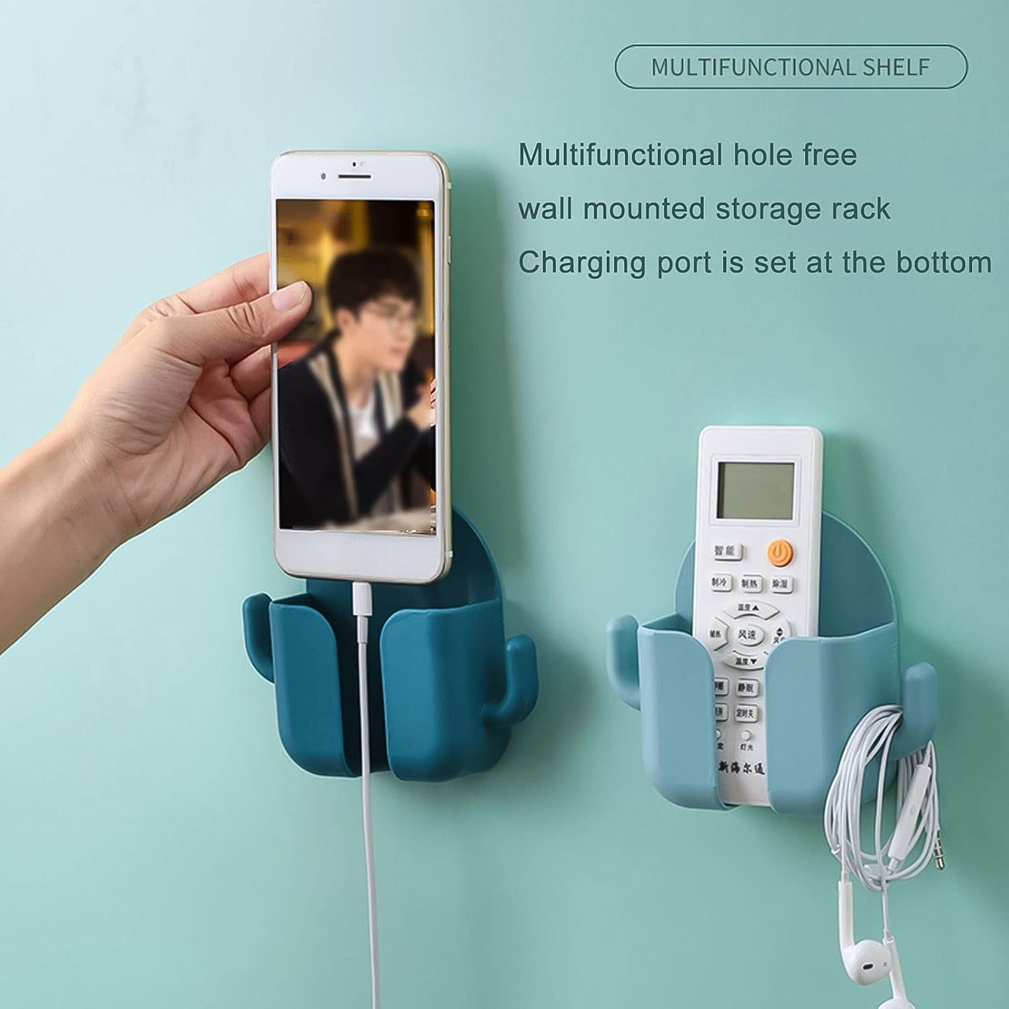 Wall-mounted Storage Boxes Mobile Phone Holder (2 Pcs Set) - Happy Price - Image 3