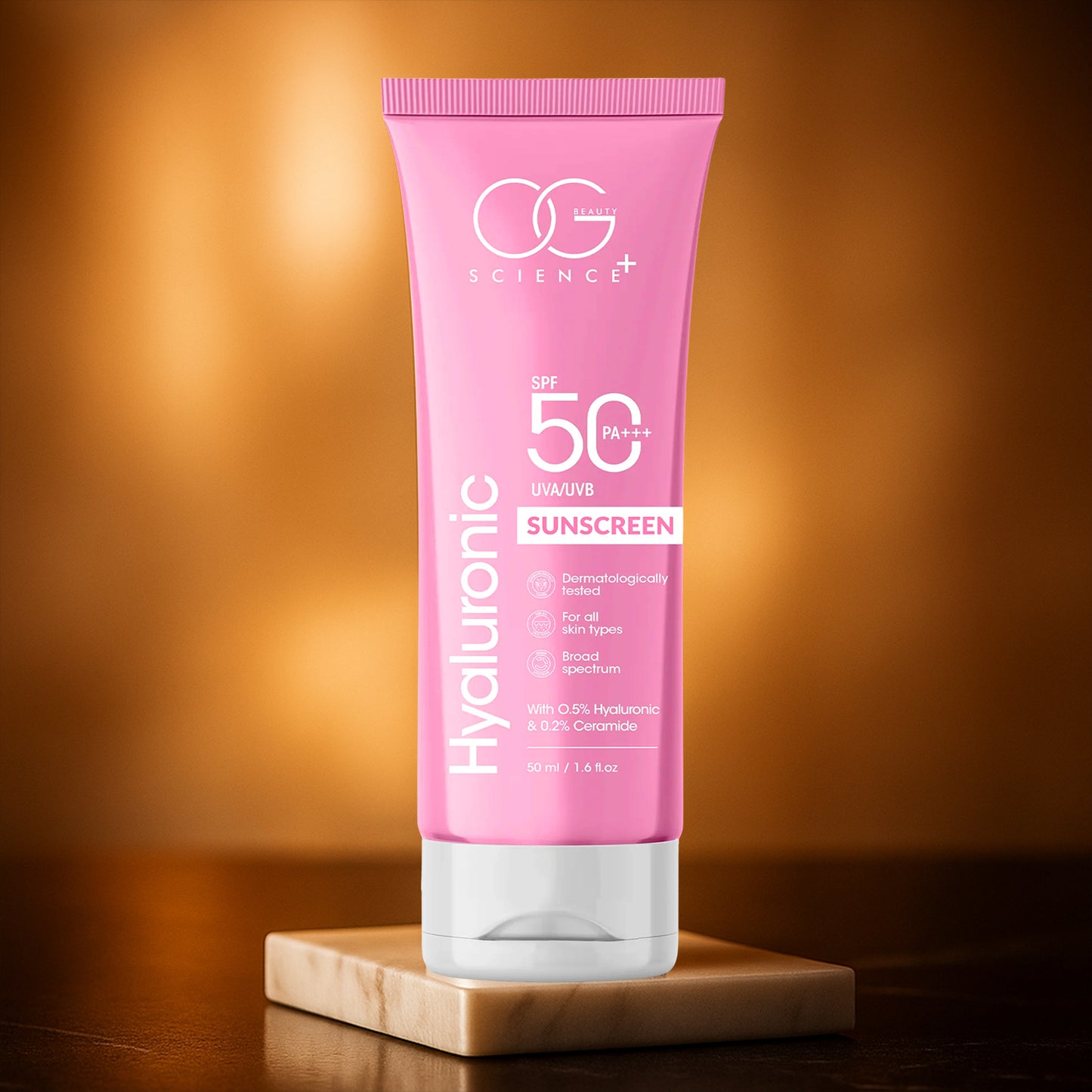 Hyaluronic Acid Sunscreen SPF 50 PA+++, 50ml - Hydrating & Non-Greasy UVA/UVB Protection - Happy Price - Image 3