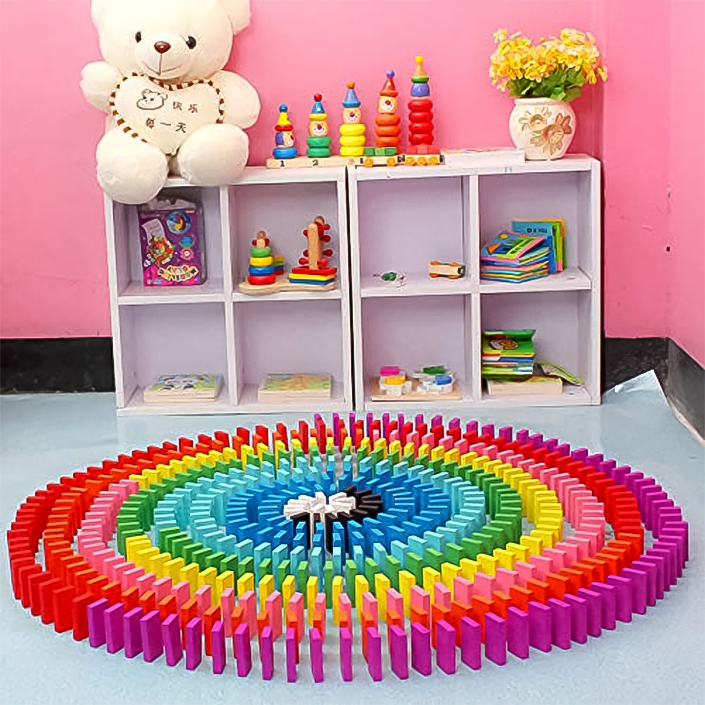 Kids 120 Domino Blocks Dominoes (120 Pcs Set) - Happy Price - Image 2