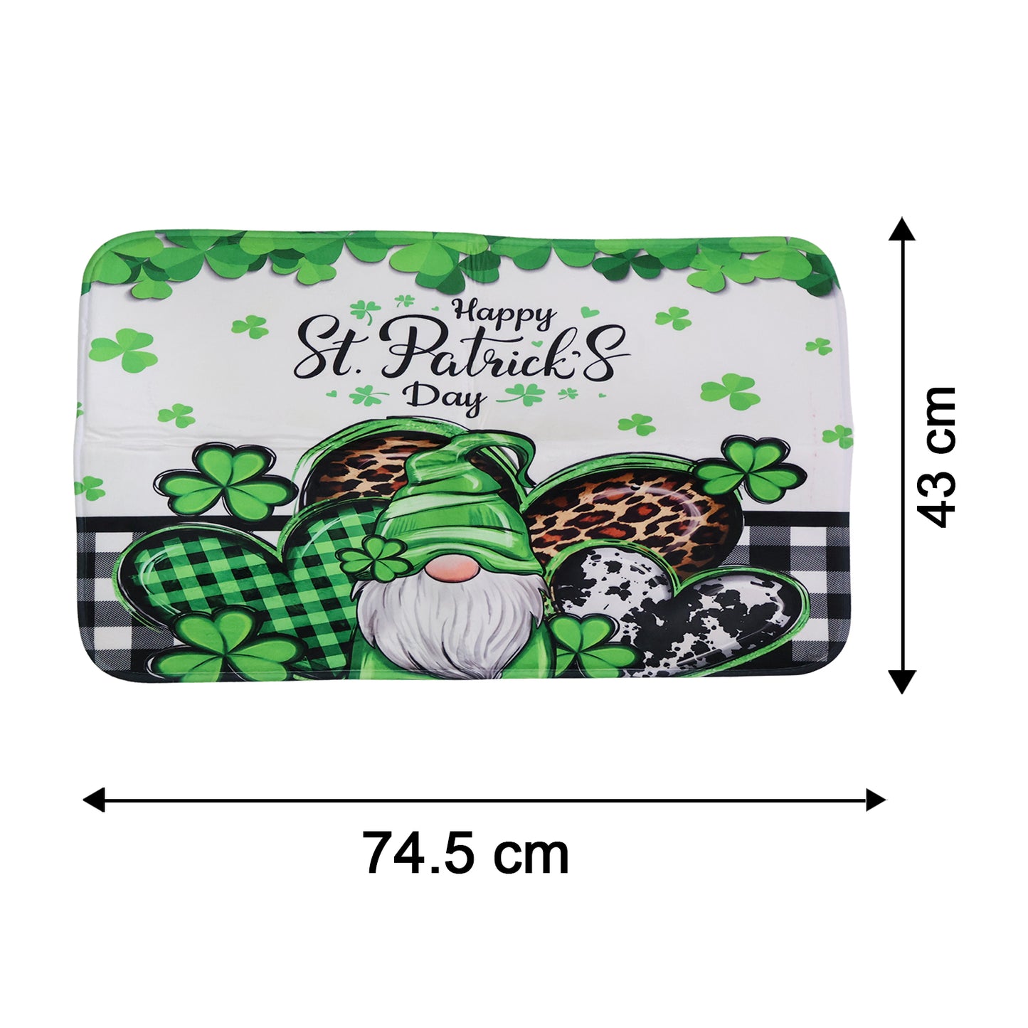 3 Piece Bathroom Mat Set - Mix Design Bath Rug, U-Shape Mat & Toilet Lid Cover - Happy Price - Image 5