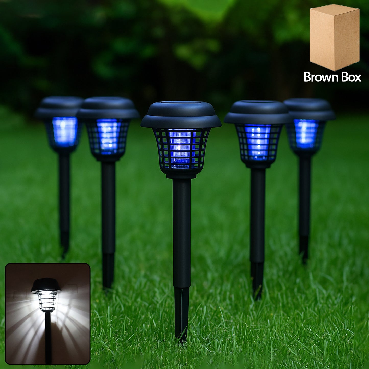 5 Pc Solar Mosquito Killer Garden Light - Outdoor Bug Zapper Lamp - Happy Price - Image 2