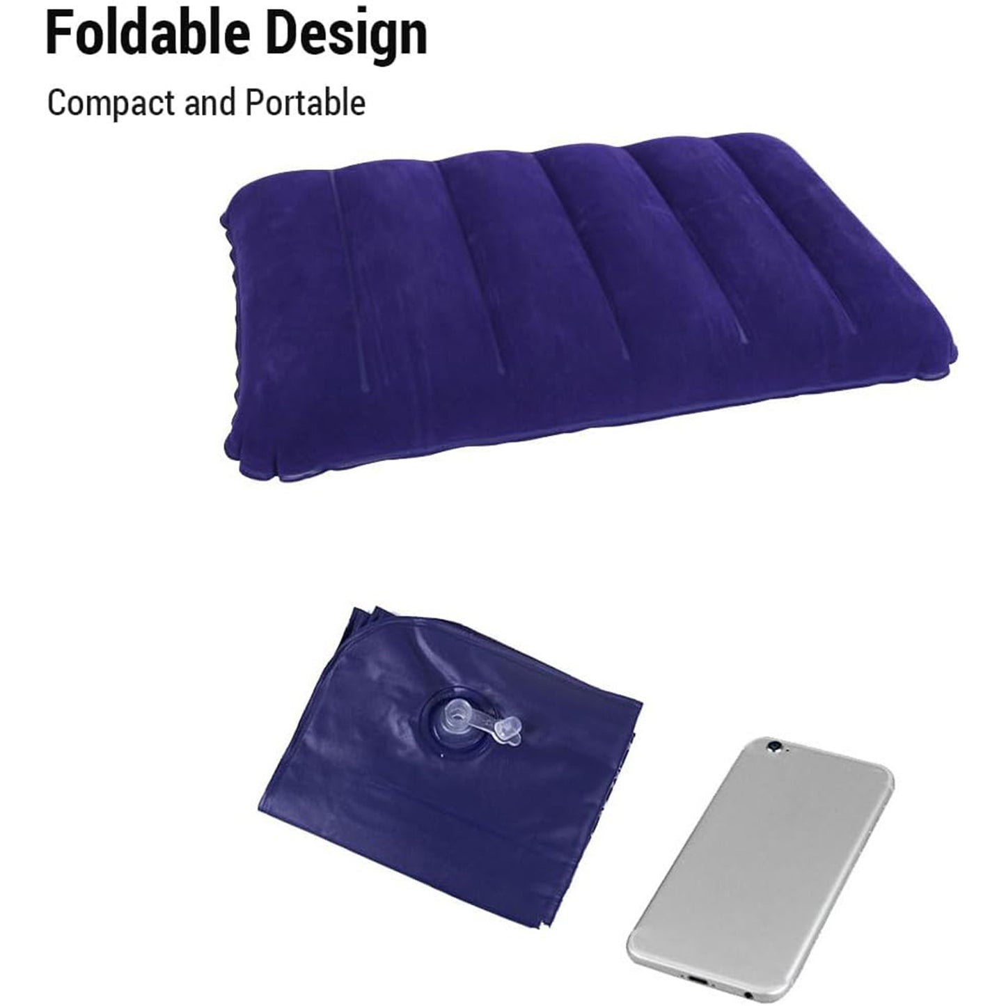 Velvet Air Inflatable Travel Pillow (Blue) - Happy Price - Image 5