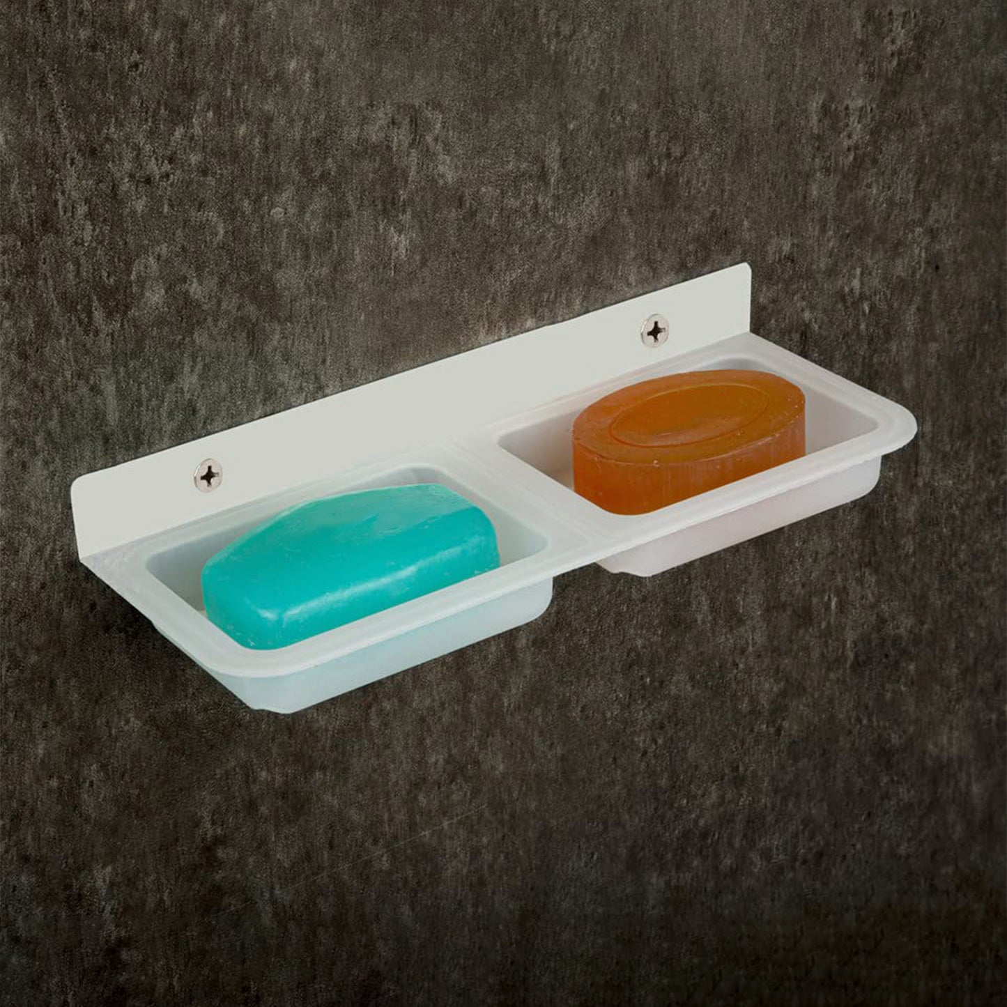 Wall Mounted Double Compartment Soap Sponge Holder (1 Pc) - Happy Price - Image 4