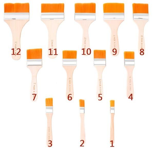 Artistic Flat Painting Brush - Set Of 12 - Happy Price - Image 6