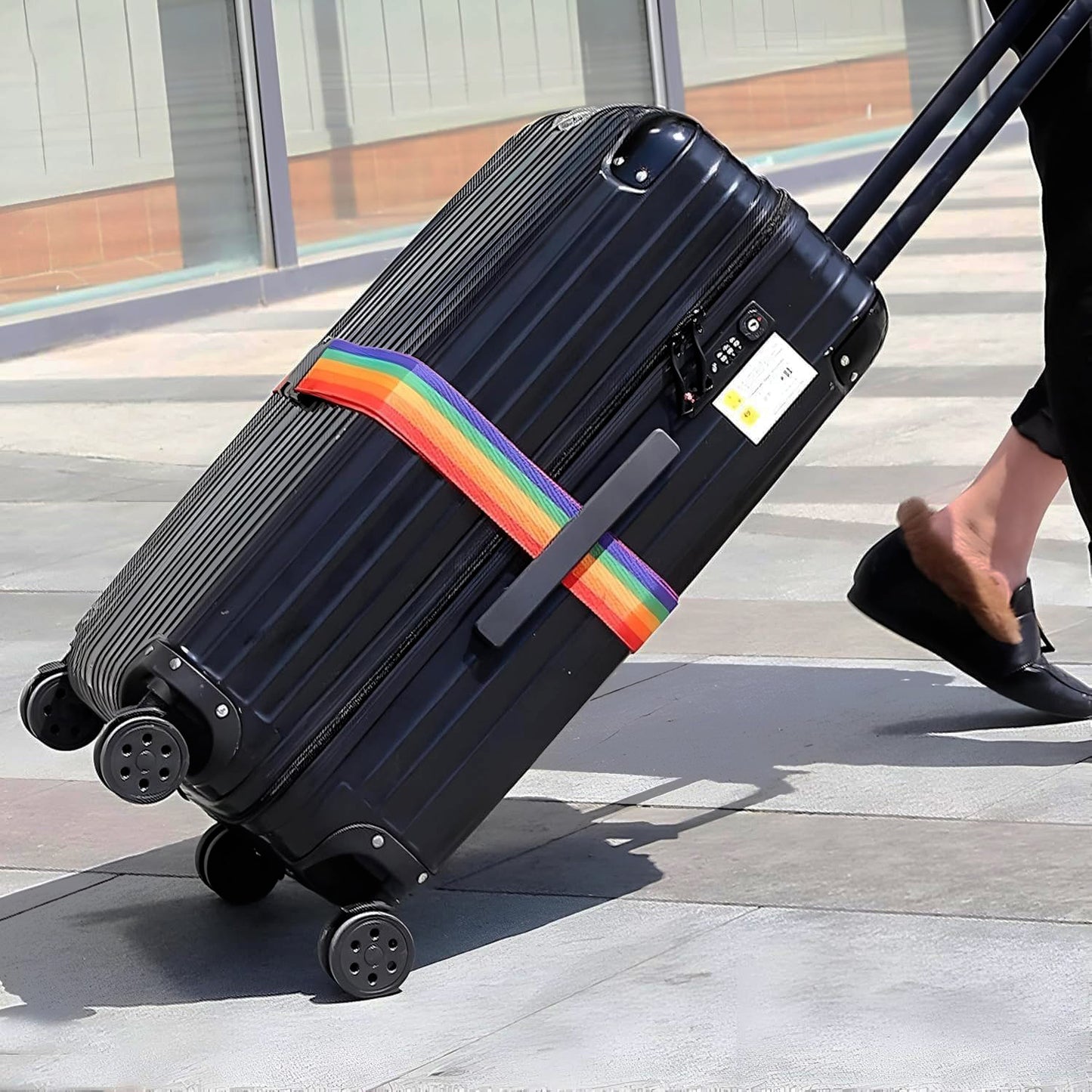 Rainbow Luggage Strap with 3-Digit Combination Lock - 1 Pc - Happy Price - Image 6
