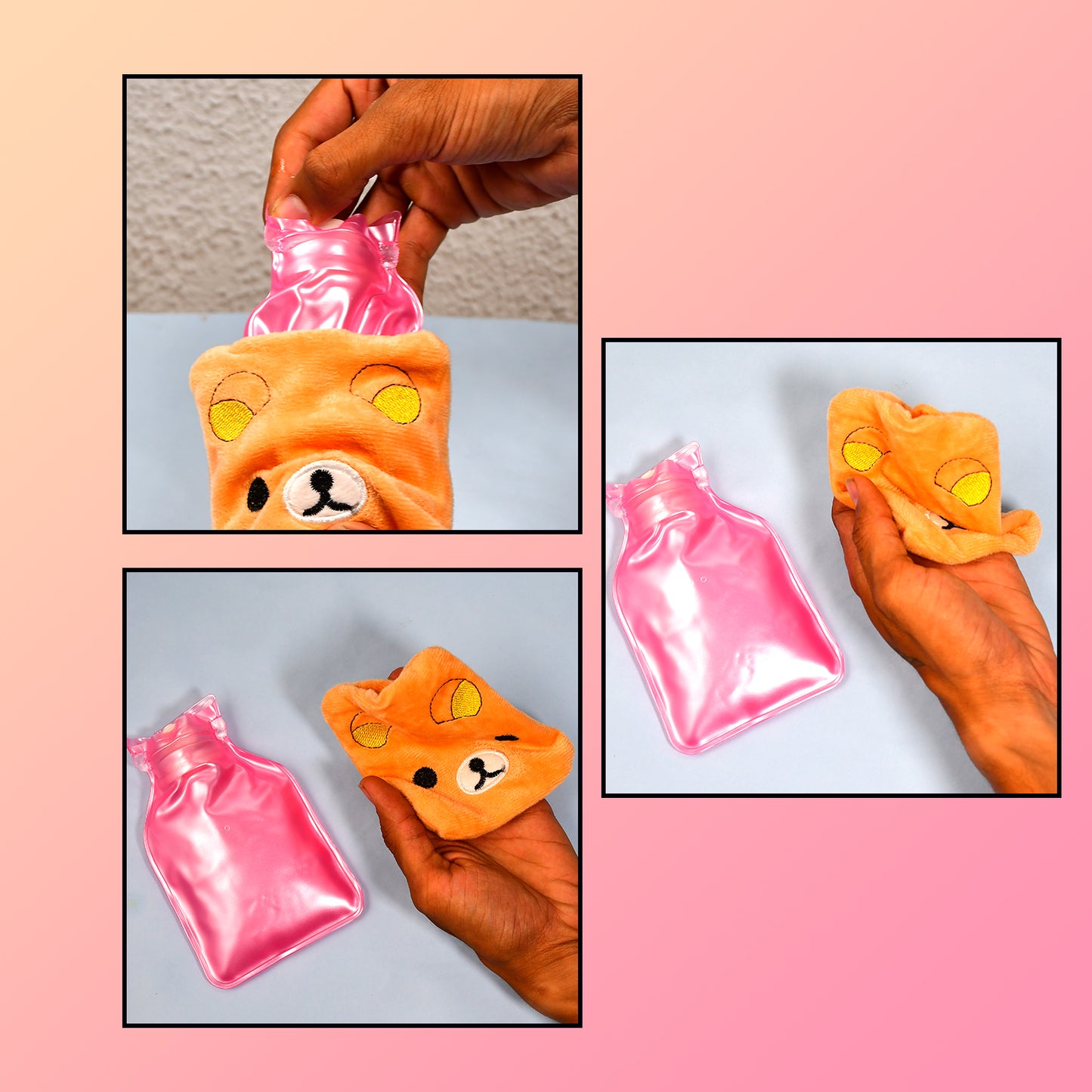 Orange Panda Small Hot Water Bag With Cover For Pain Relief Neck Shoulder Pain And Hand Feet Warmer Menstrual Cramps. - Happy Price - Image 7