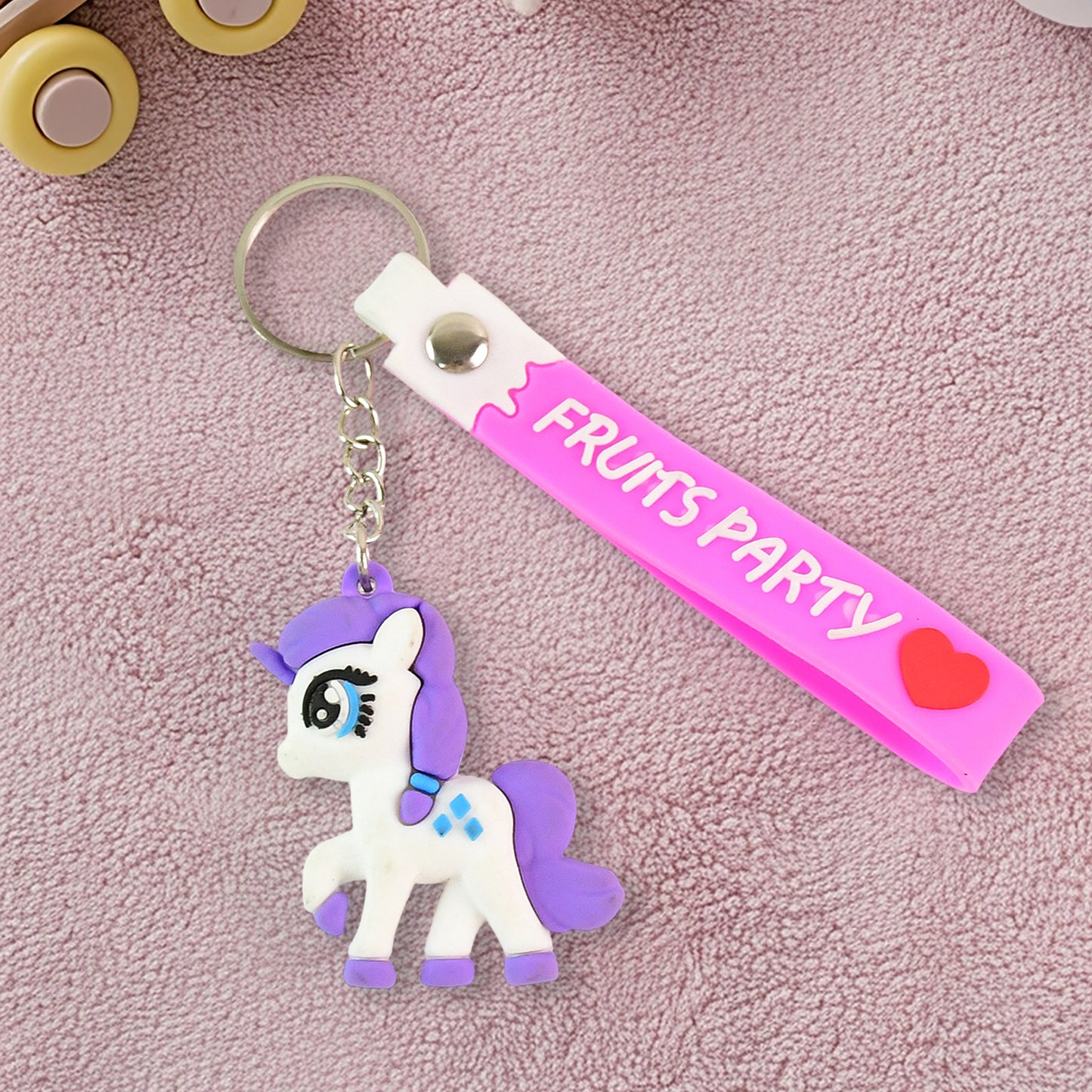 Cute Cartoon Unicorn Keychain With Silicone Strap (1 Pc) - Happy Price - Image 5