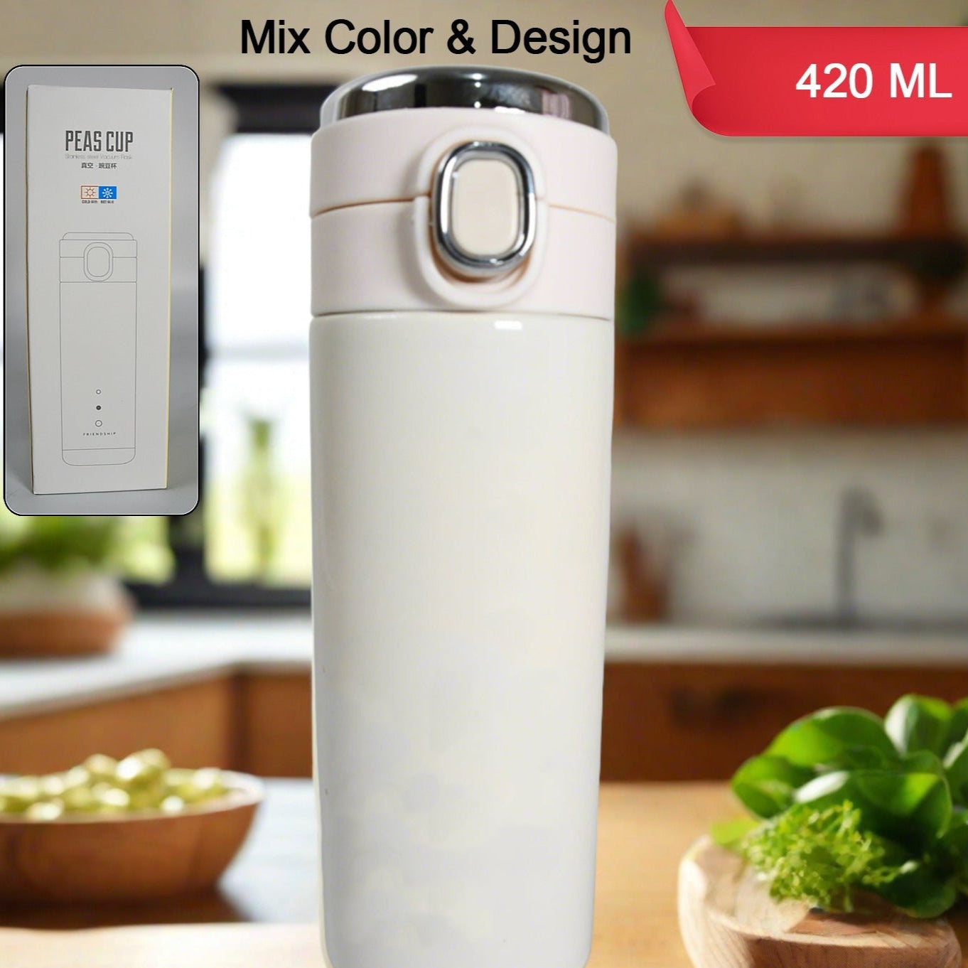 Smart Vacuum Insulated Water Bottle With Led Temperature Display Cold Hot Leak Proof Office Bottle Gym Home Kitchen Hiking Trekking Travel Bottle (Mix Color Design) - Happy Price - Image 1