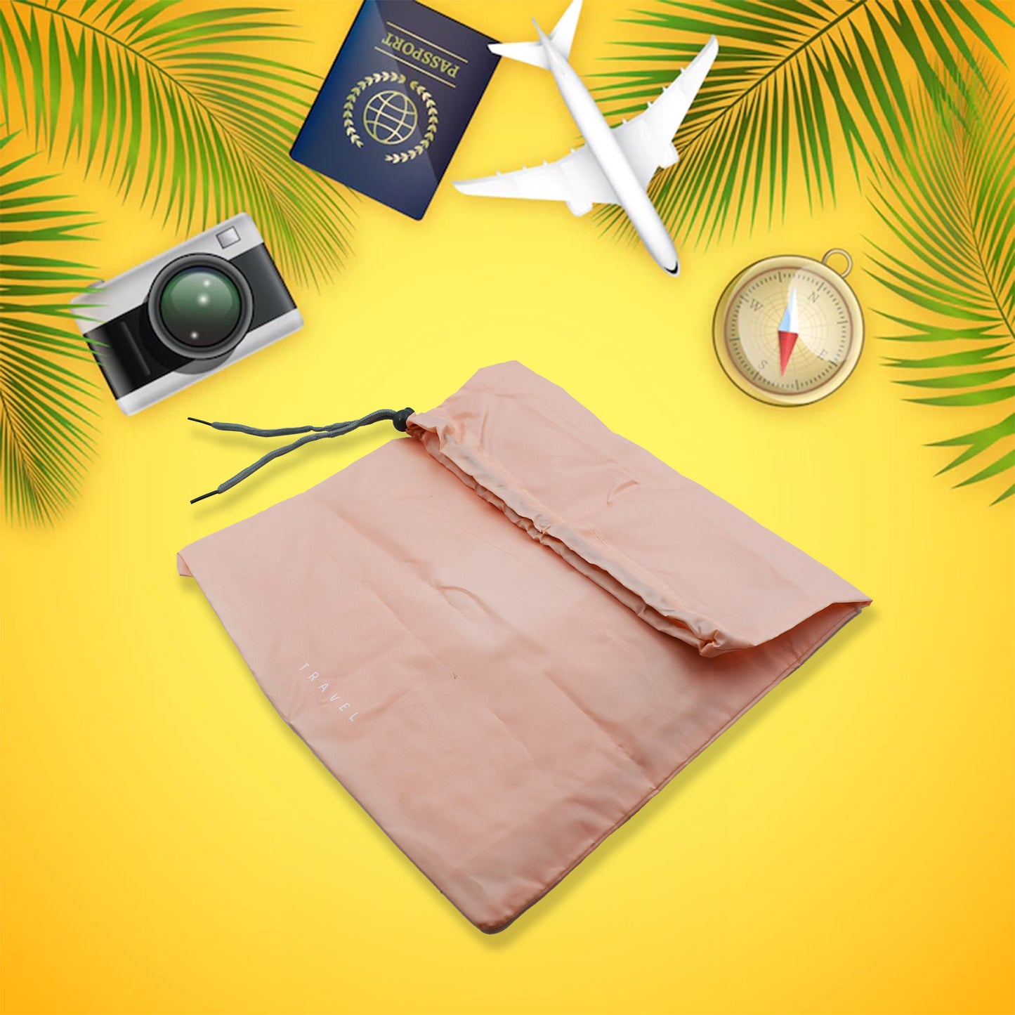 Travel Storage Bag Waterproof Nylon Drawstring Pouch Men And Women Folding Clothes Classified Organizers Packing Shoes Luggage Bags (4 Pc Set) - Happy Price - Image 2