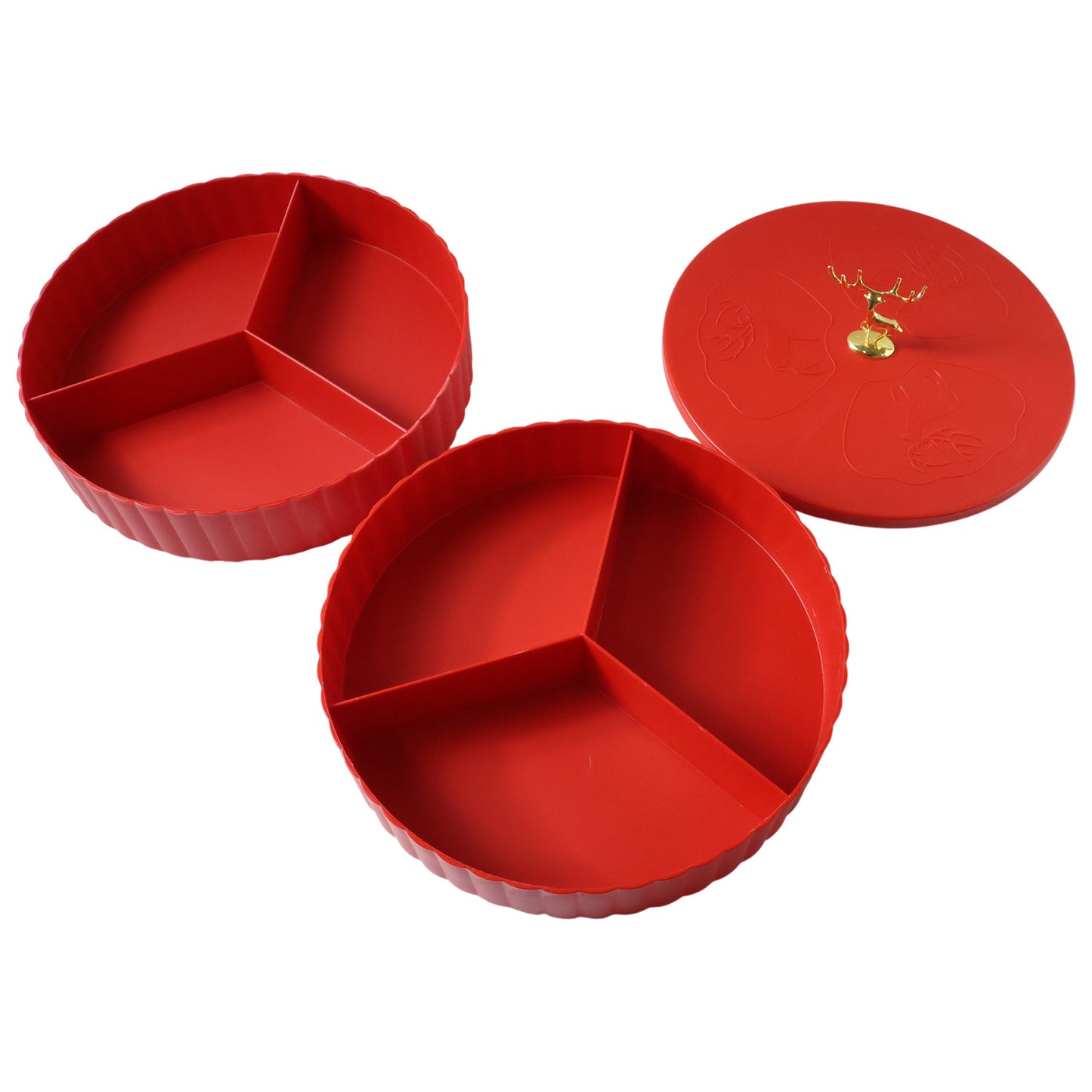 2 Tier Serving Tray with Lid for Dry Fruits & Snacks - 1 Pc - Happy Price - Image 4