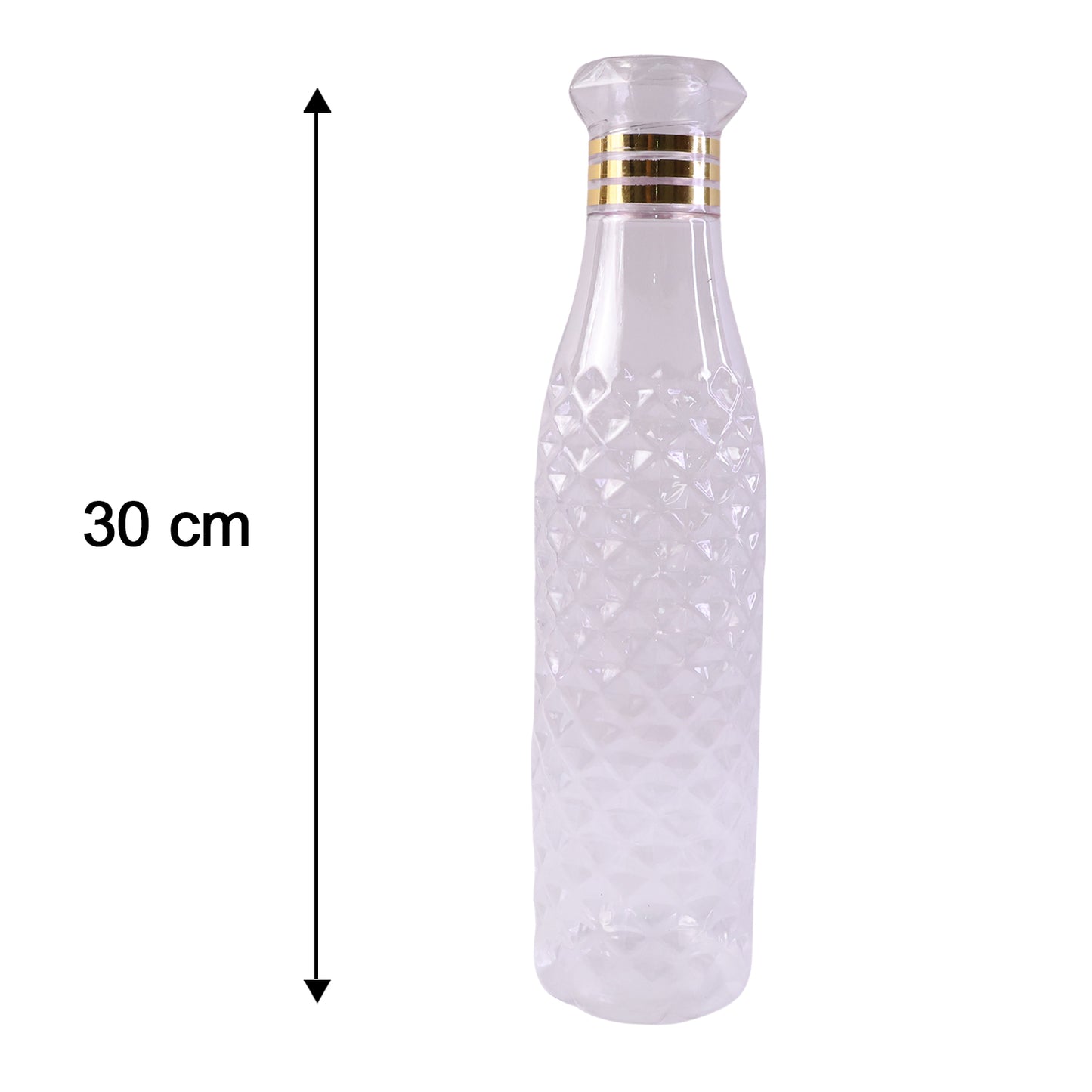 Set of 6 Transparent Water Bottles, 1000 ML Each, Textured Design - Great Price - Image 5