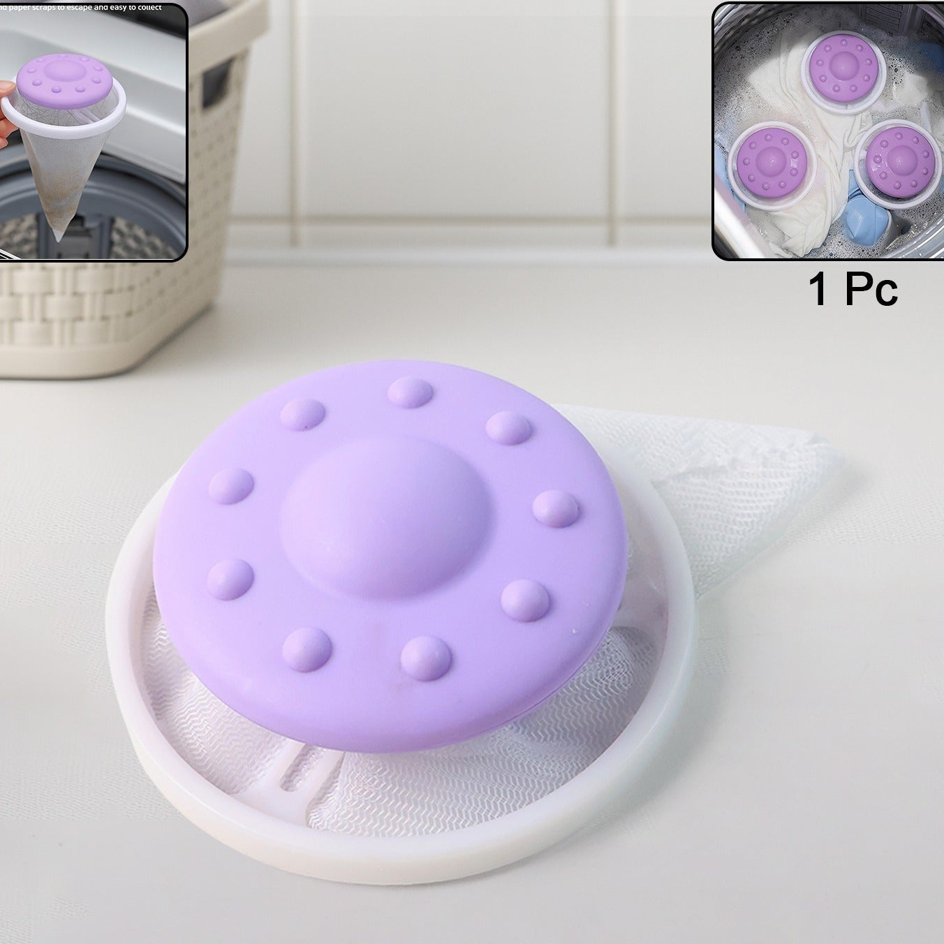 Floating Washing Machine Lint Catcher Bag (1 Pc) - Happy Price - Image 1