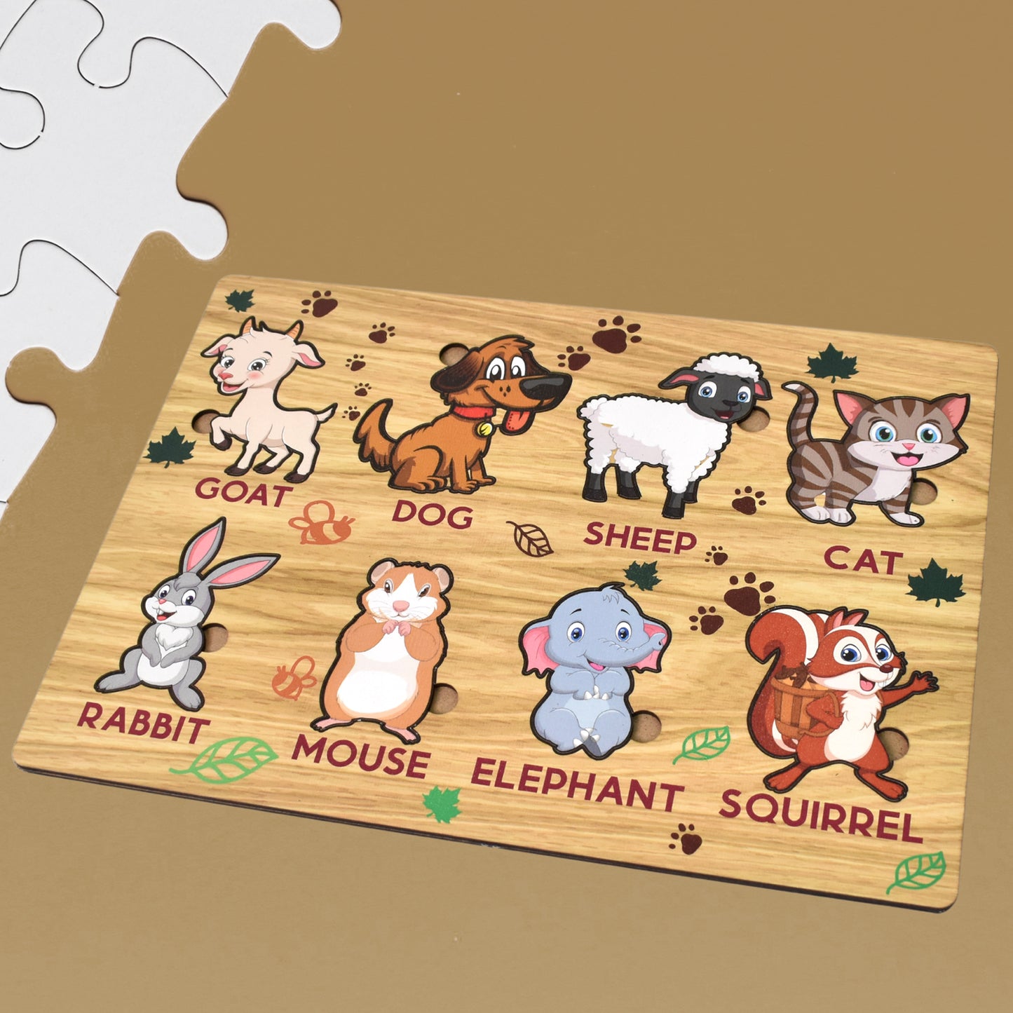 Wooden Animal Puzzle Learning Educational Board (1 Set 2820 Cm) - Happy Price - Image 2