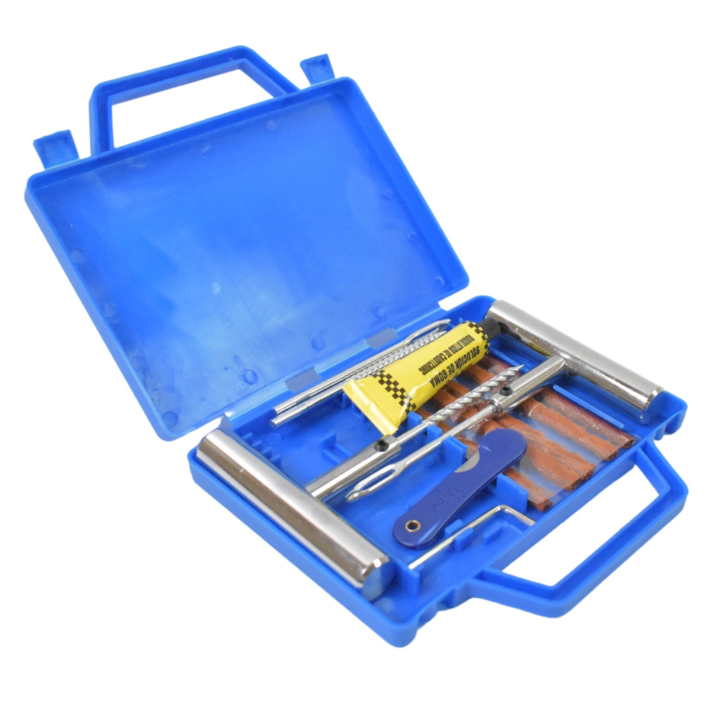 Portable Tire Repair Kit Tyre Repairing Tool Set With Box (13 Pcs Set) - Happy Price - Image 4