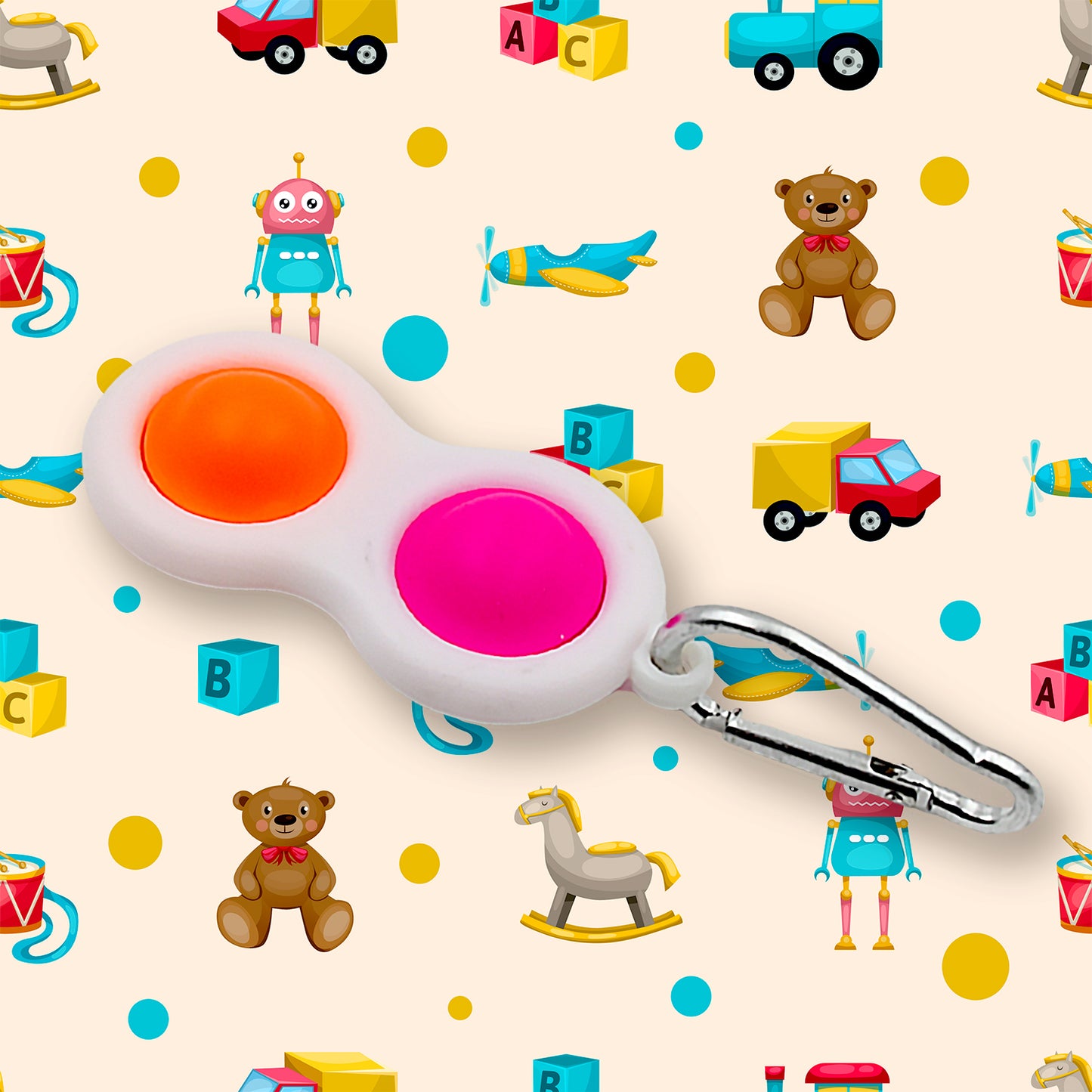 Simple Dimple Fidget Toy Mini Keychain - Happy Price - Image 4