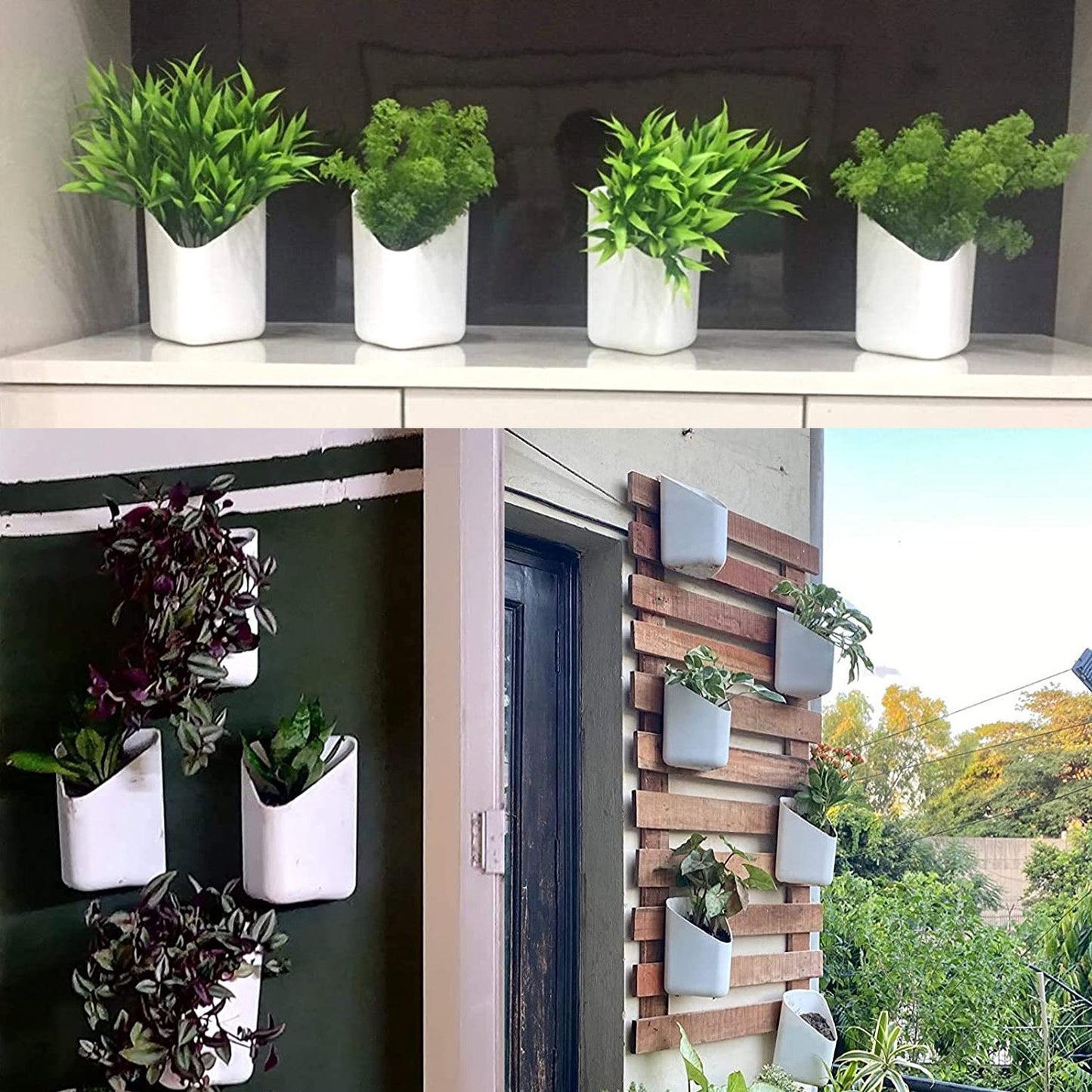 Plastic Vertical Hanging Planter Pot Multicolour - Happy Price - Image 4