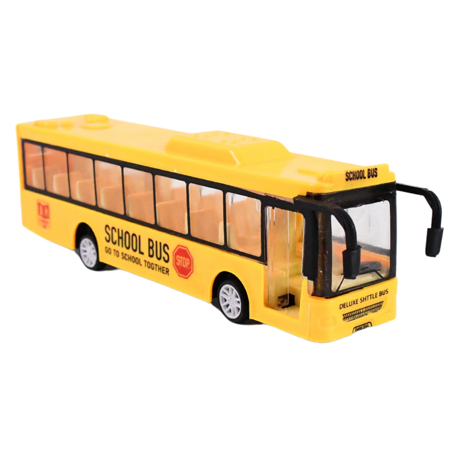 Inertia School Bus Toy - Yellow, High Simulation Mini Model for Kids & Collectors - Happy Price - Image 4
