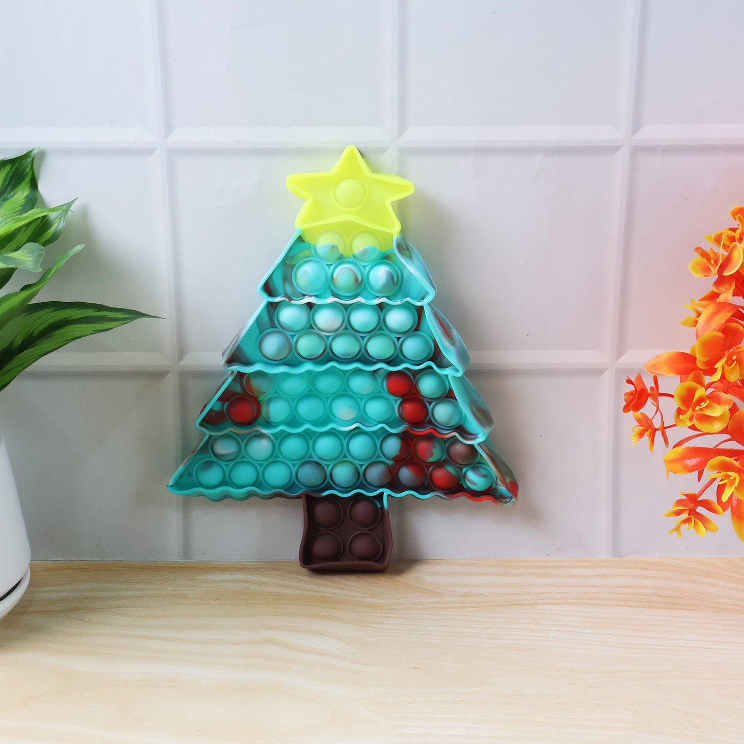 Tree Shape Silicone Pop It Fidget Toy for Stress Relief - 1 Pc - Happy Price - Image 5