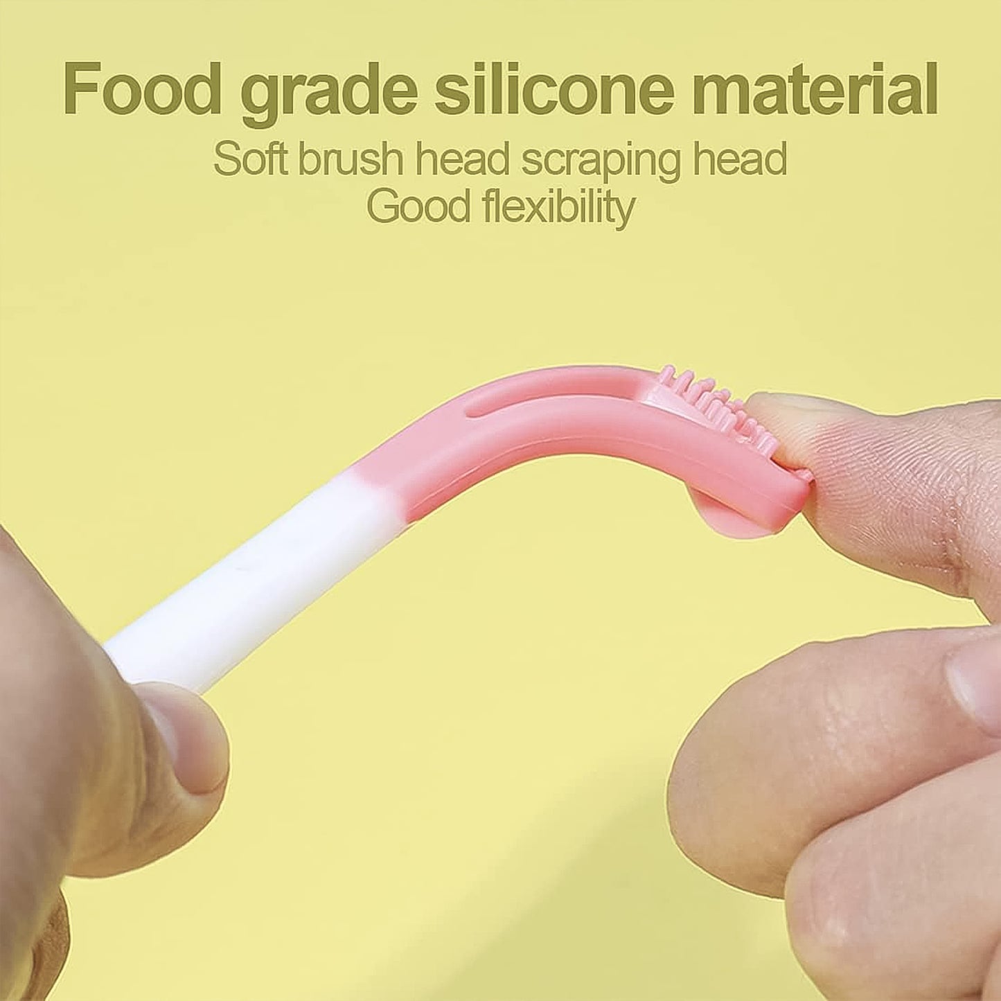 2-in-1 Baby Oral Care Stick: Soft Silicone Tongue Cleaner & Gum Massager (1 Pc) - Happy Price - Image 5