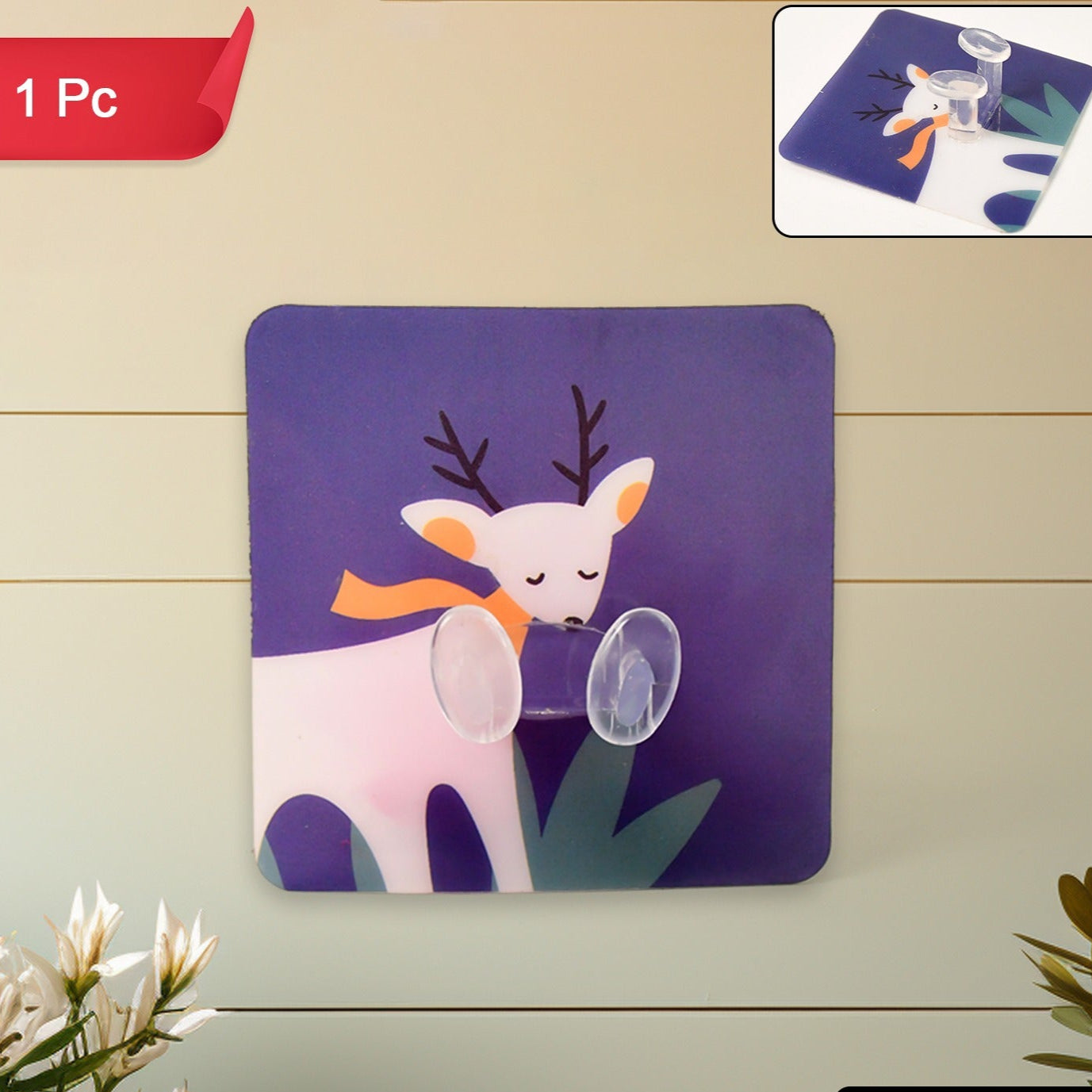 Self-adhesive Wall Hook Drill-free Waterproof Oil-proof For Toothbrush Socket (1 Pc) - Happy Price - Image 1