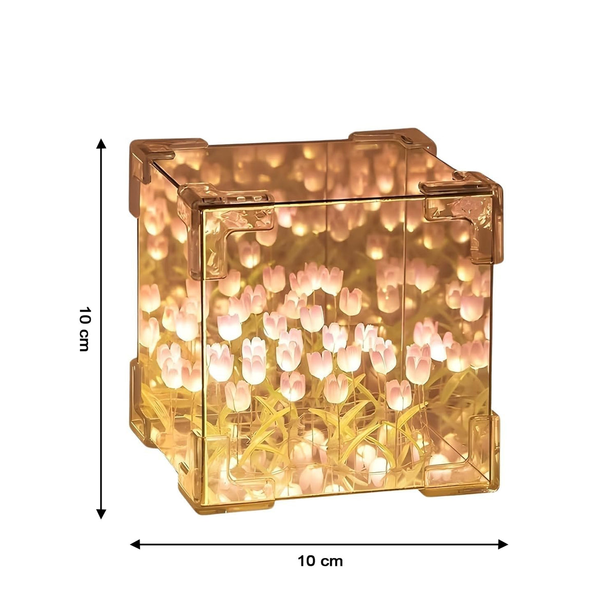 Decorative Tulip Flower LED Cube Night Lamp Set (1 Set, Mix Color) - Happy Price - Image 5