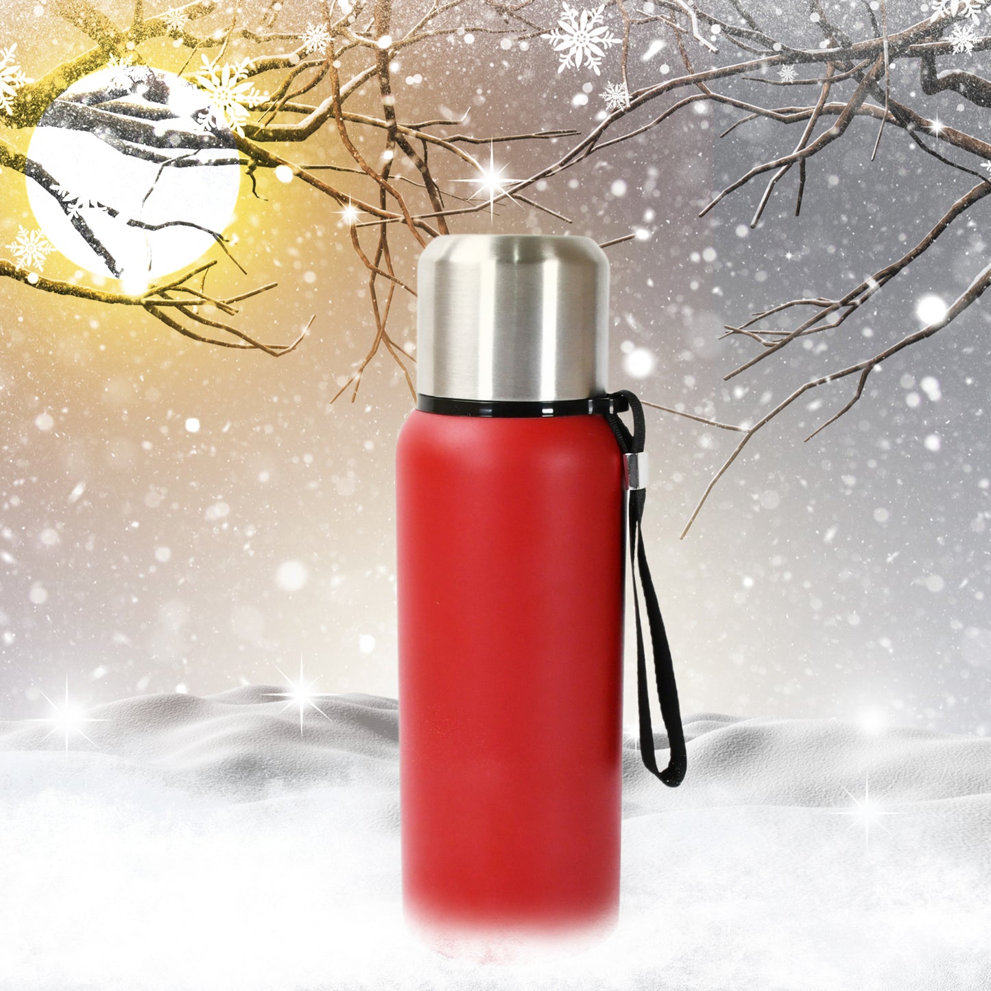 Stainless Steel Water Bottle Fridge Water Bottle Stainless Steel Water Bottle Leak Proof Rust Proof Cold Hot Thermos Steel Bottle Leak Proof Office Bottle Gym Home Kitchen Hiking Trekking Travel Bottle (1000ml800mlapprox 600ml) - Happy Price - Image 3